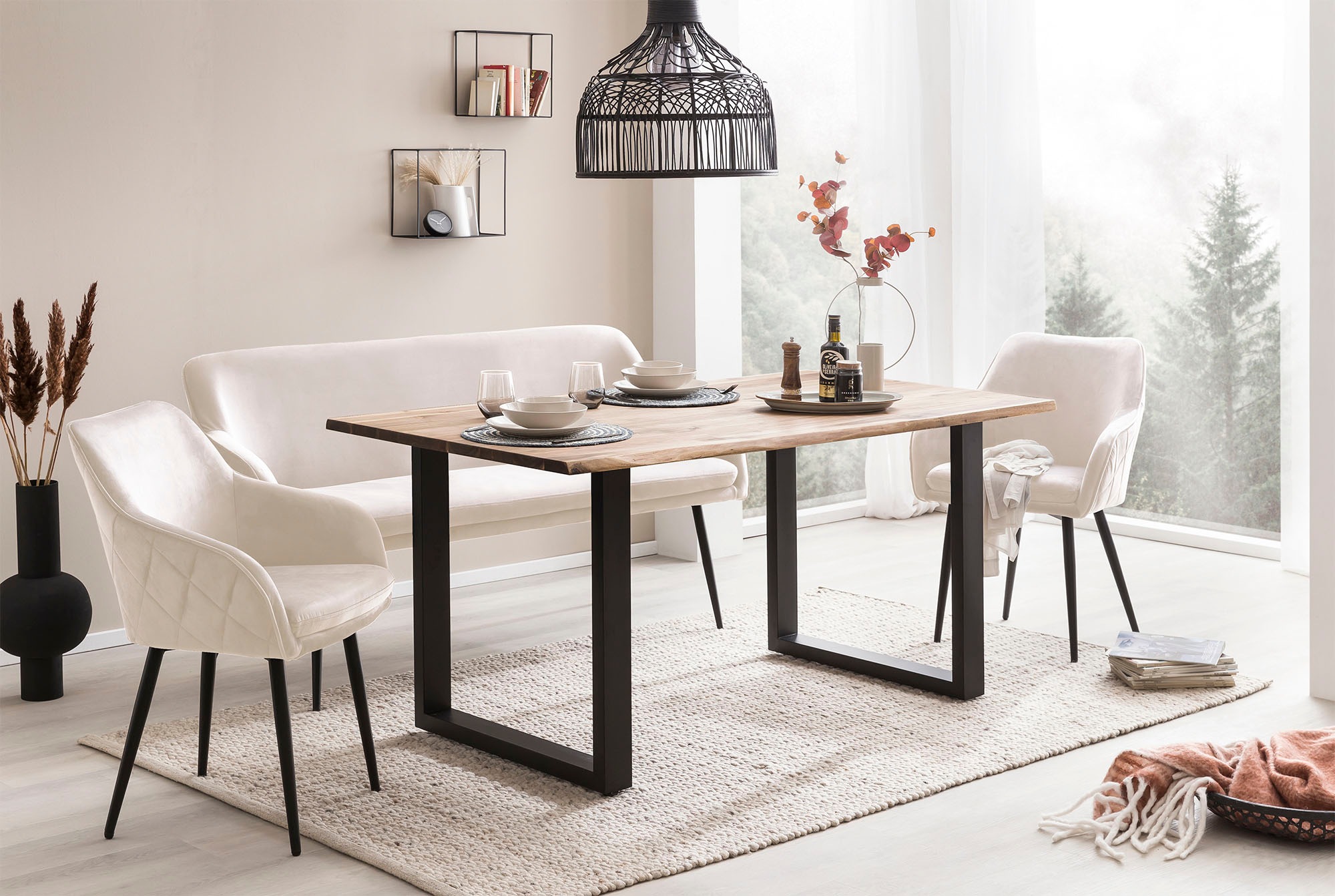 SalesFever Sitzbank »Komfortable Sitzbank« mit Armlehnen und Rückensteppung