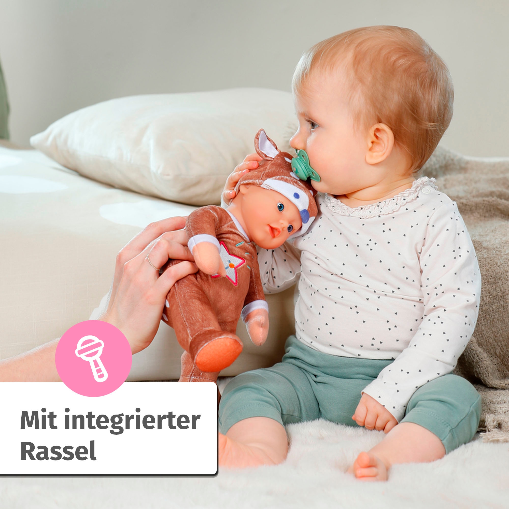 Baby Born Babypuppe »for babies Sleepy Reh, 30 cm« mit Rassel im Inneren