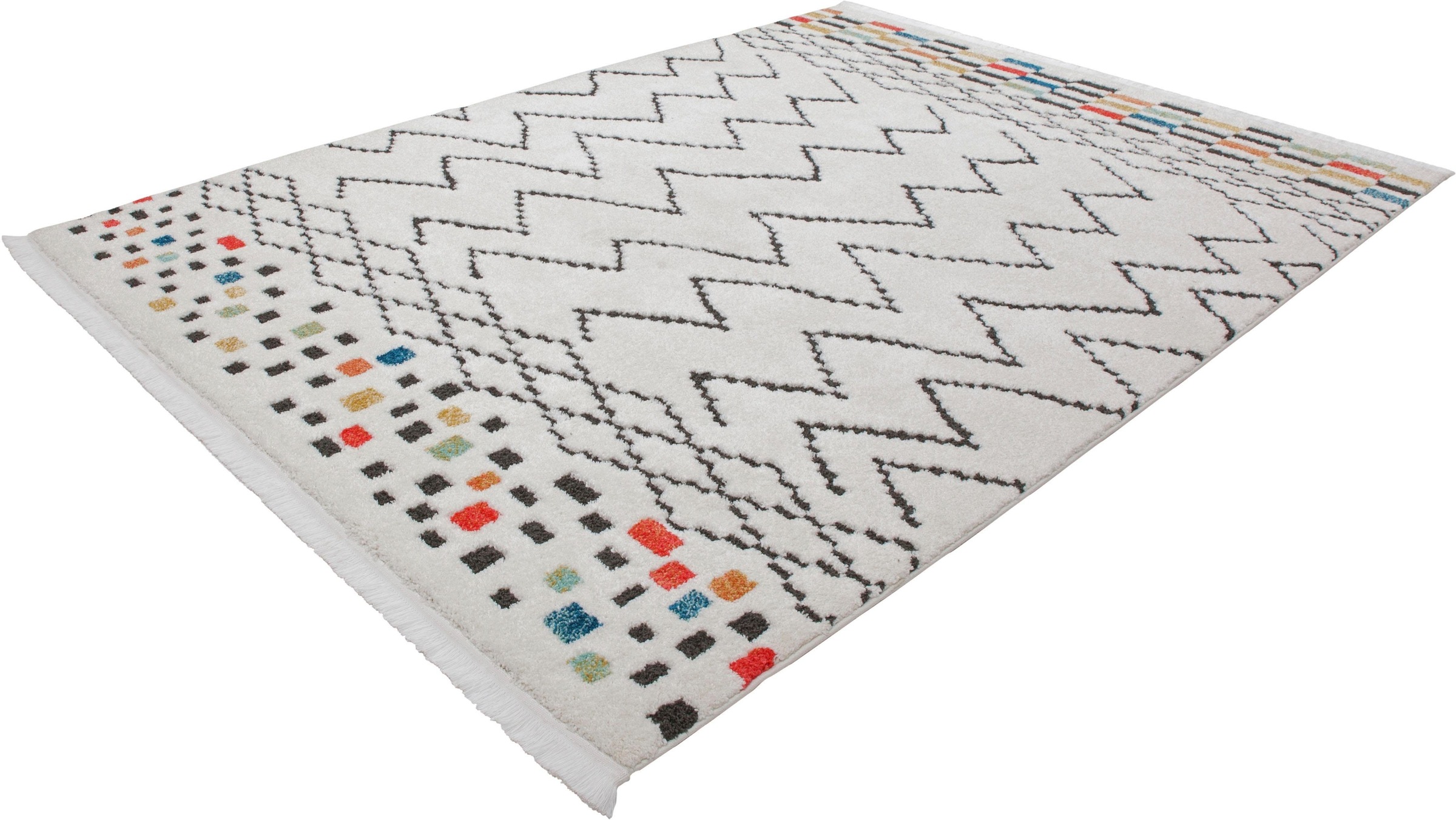 Image of calo-deluxe Teppich »Yoel 415«, rechteckig, 23 mm Höhe, weicher Flor, mit Fransen, Wohnzimmer bei Ackermann Versand Schweiz