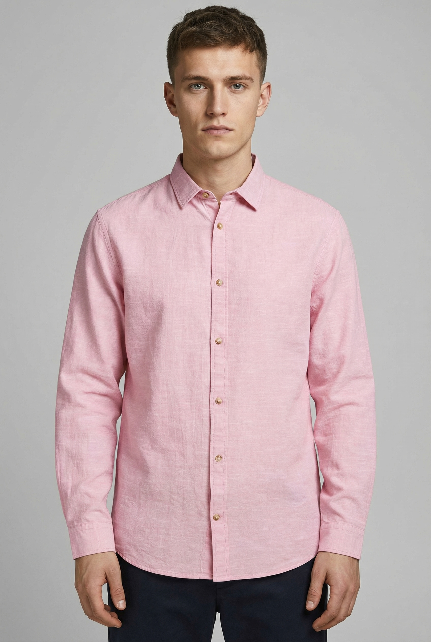 Jack & Jones Chemise à manches longues »JJESUMMER LINEN BLEND SHIRT L/S SN« Baumwollmischung, regular fit