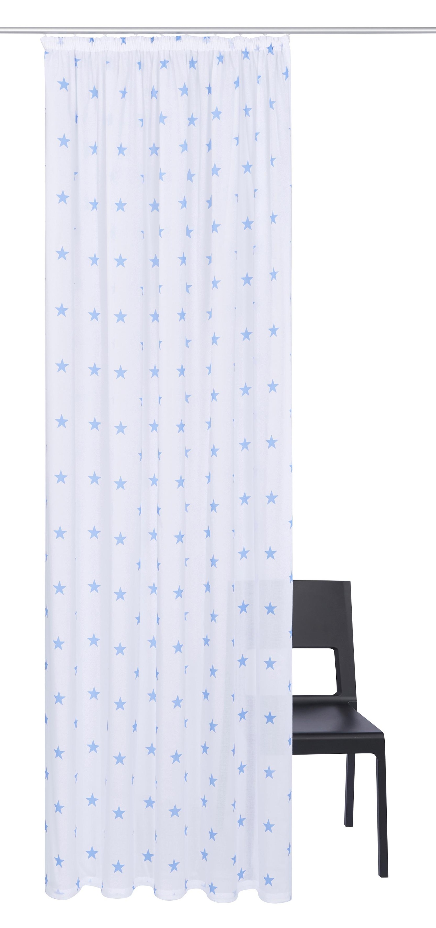 Image of Lüttenhütt Gardine »Stern«, (1 St.), Nachhaltige Kindergardine, halbtransparent, bedruckt, verschiedene Grössen bei Ackermann Versand Schweiz