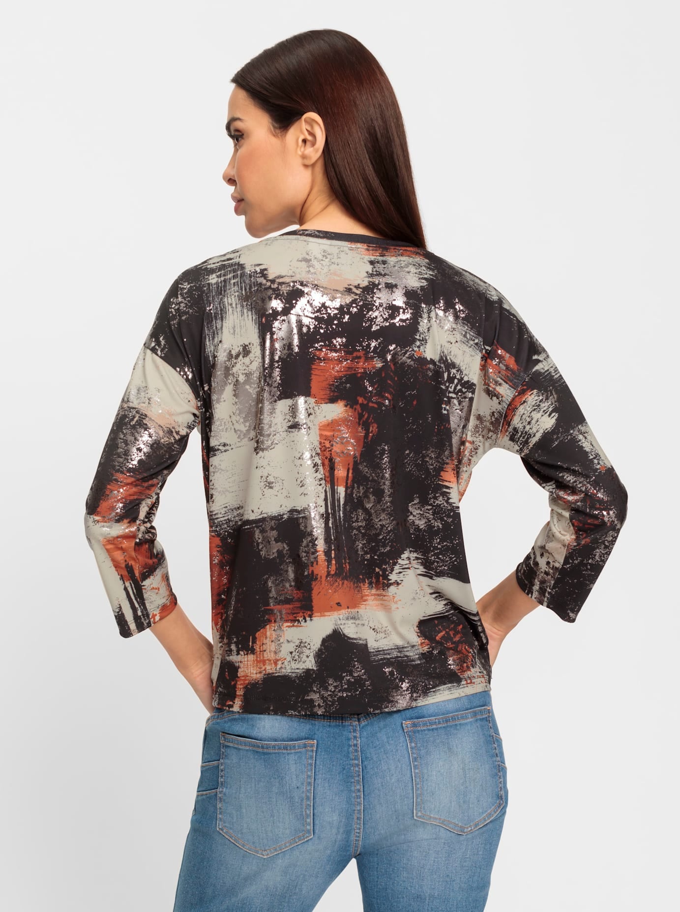 heine 3/4-Arm-Shirt »Druck-Shirt«, (1 tlg.)