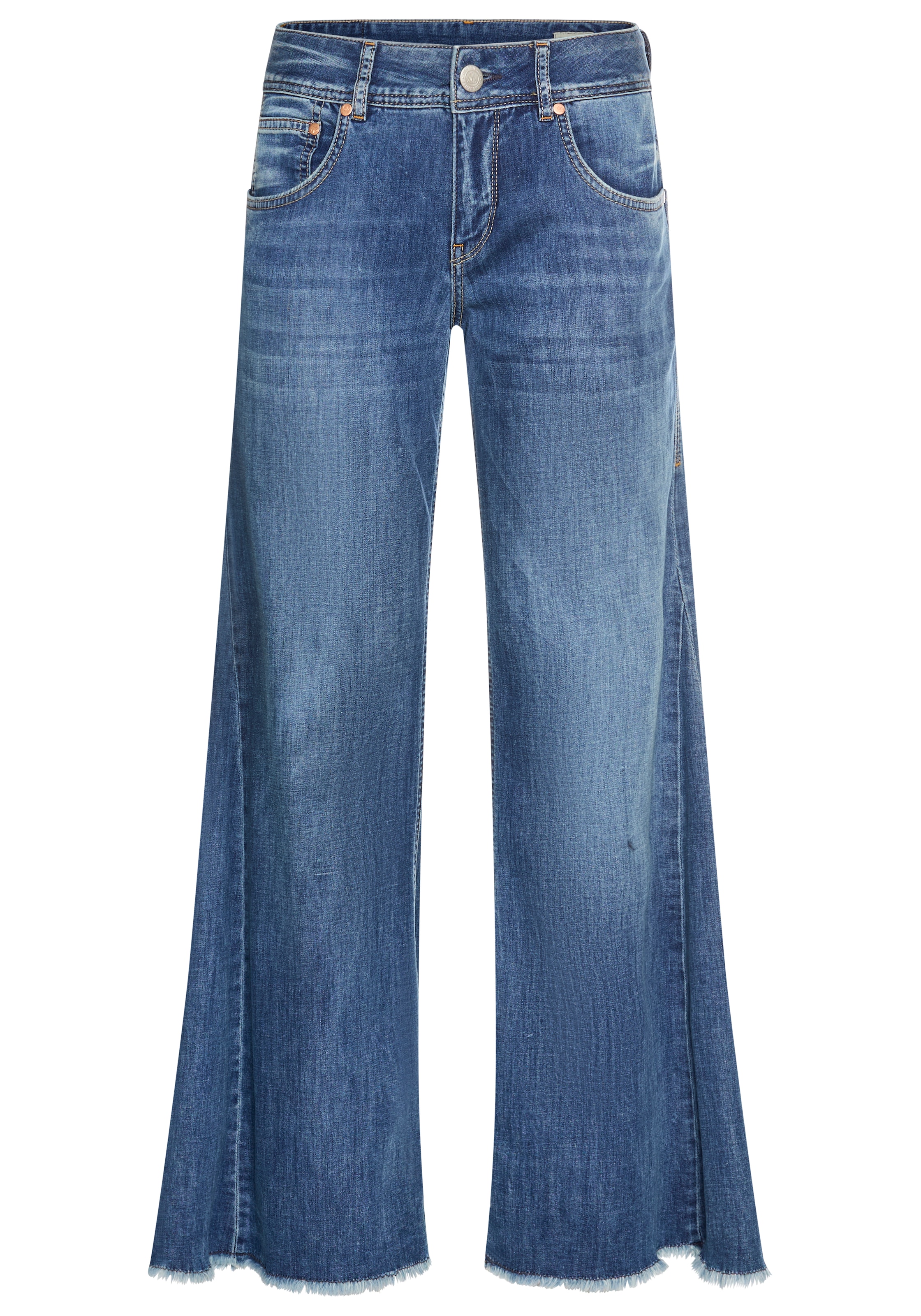 Herrlicher Jeans à 5 poches »Edna Kama Denim Light« Flared Fit, extra Weite