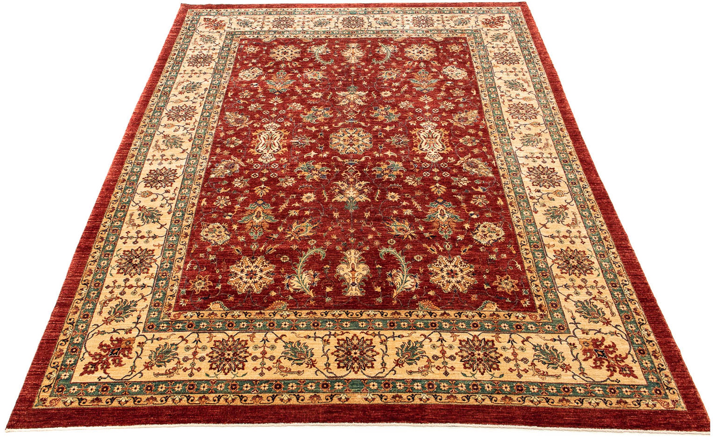 Image of morgenland Orientteppich »Ziegler - 392 x 308 cm - dunkelrot«, rechteckig, 6 mm Höhe, Wohnzimmer, Handgeknüpft, Einzelstück mit Zertifikat bei Ackermann Versand Schweiz