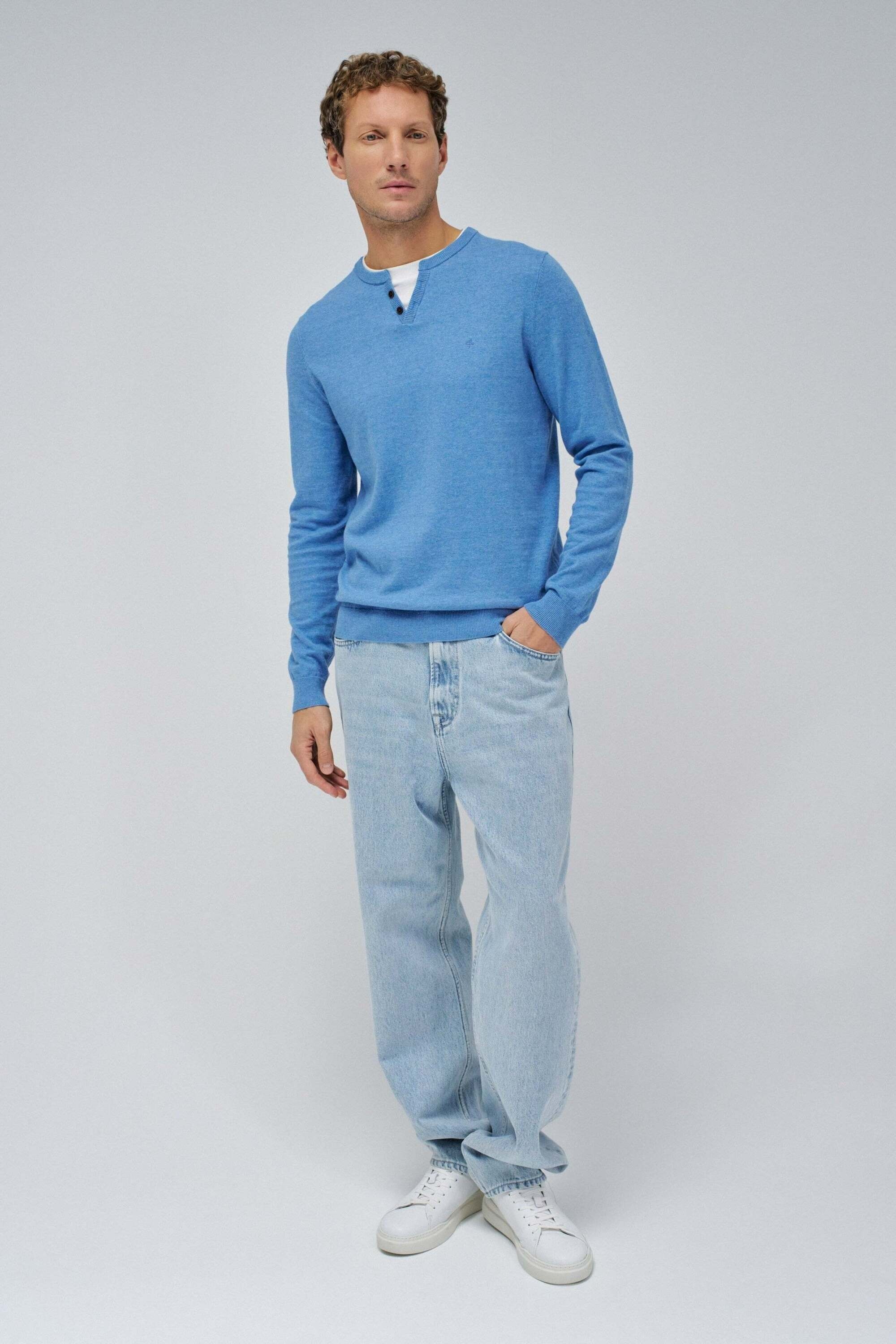 Salsa Strickpullover »Salsa Jeans Pullover Knit Henley W/ Collar Jersey Details«