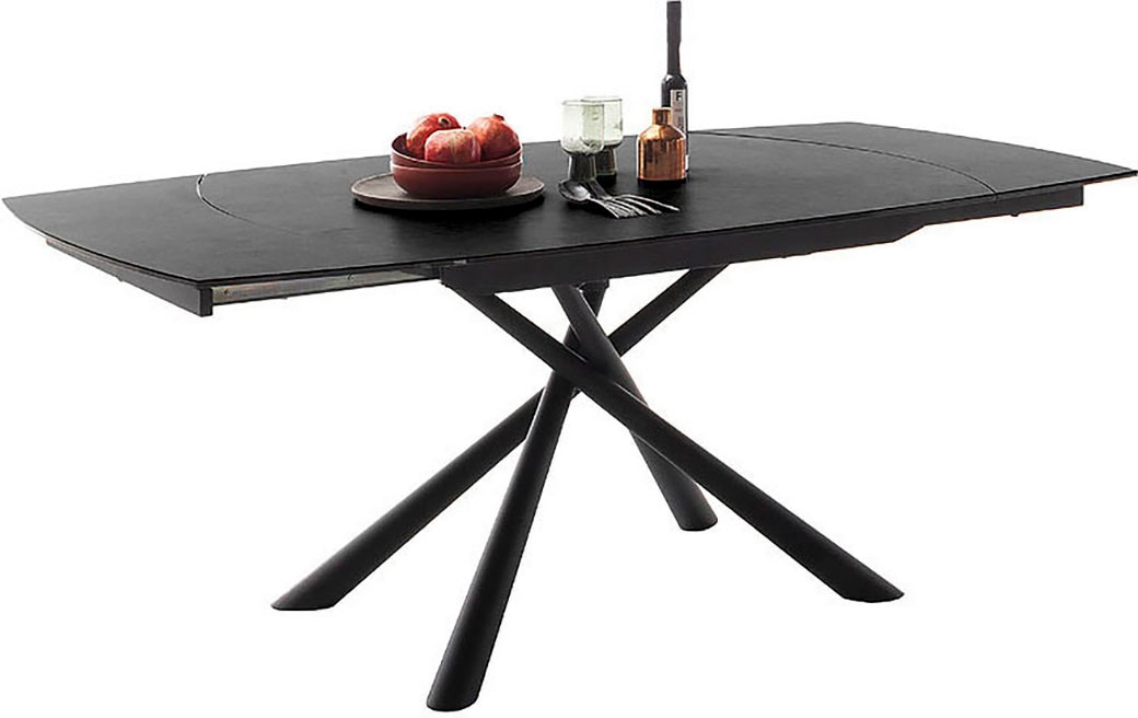 MCA furniture Esstisch »NICOSIA Vierfusstisch 130-190 cm«, (Einzelstück), Keramik, Metall, Rotationsauszug, ausziehbar, Tischplatte 11 mm