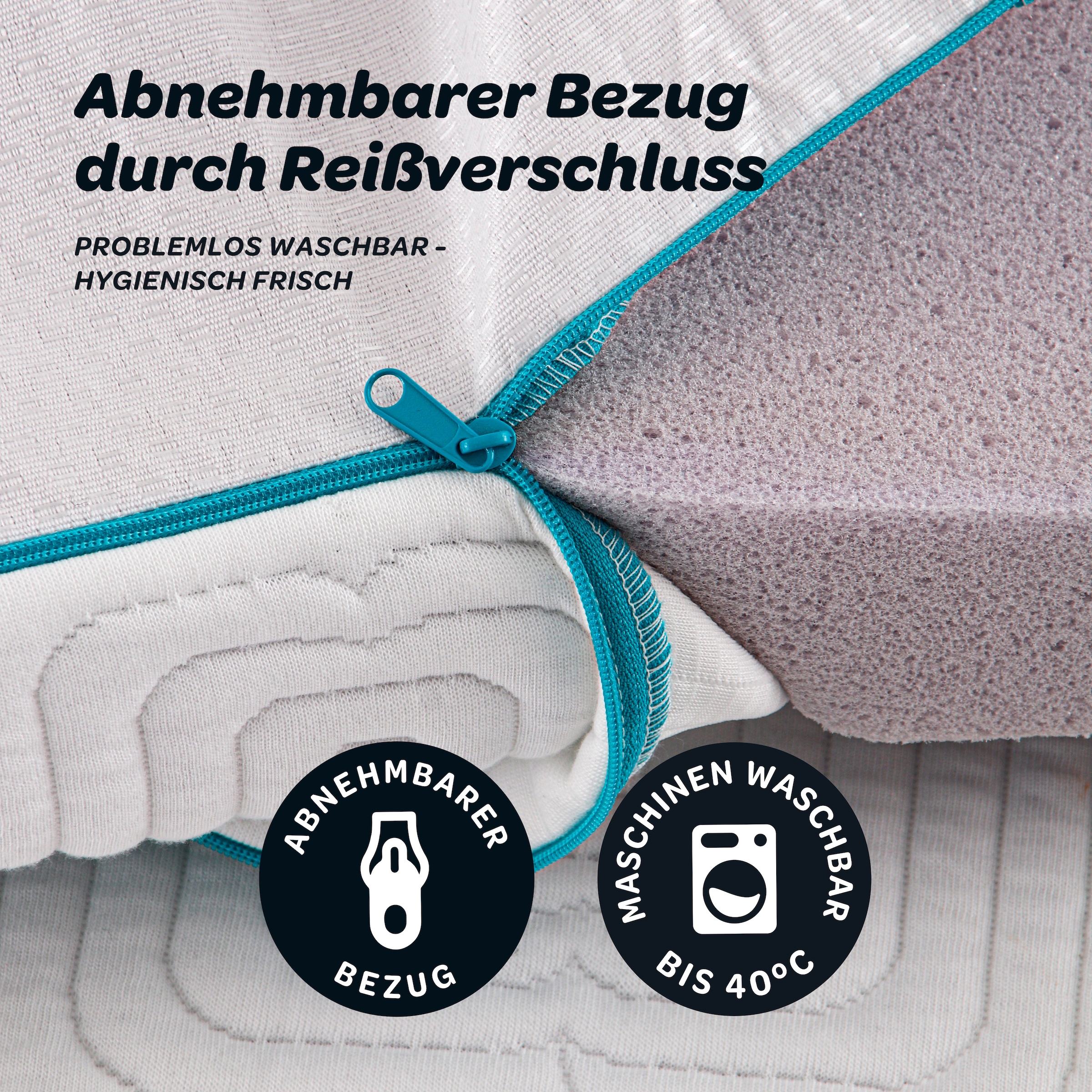 Dunlopillo Topper »Balance, Gelschaumtopper 90x200 & 140x200 cm und weitere Grössen« ajustement précis au corps, supporte une position de couchage ergonomique