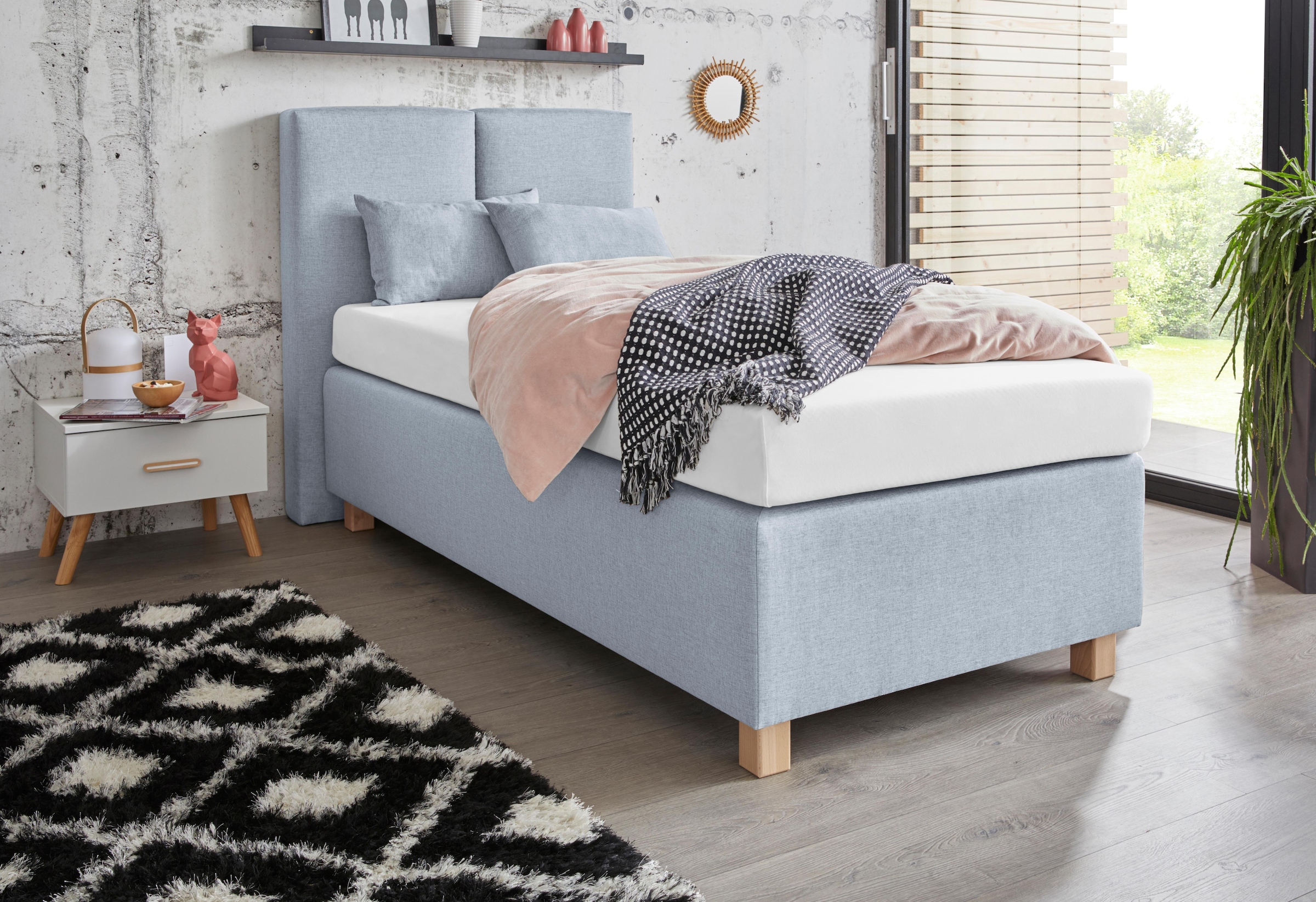 Westfalia Schlafkomfort Lit boxspring mit Zierkissen