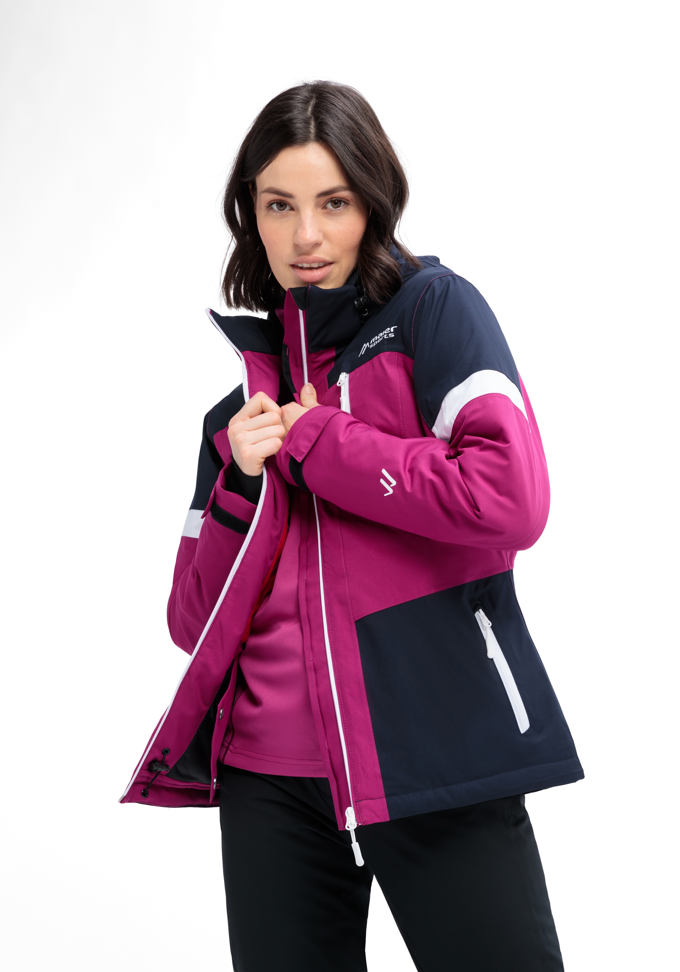 Maier Sports Skijacke »HANNI«, Damen Winterjacke, wasserdicht, 3 RV-Taschen und Kapuze, Regular fit