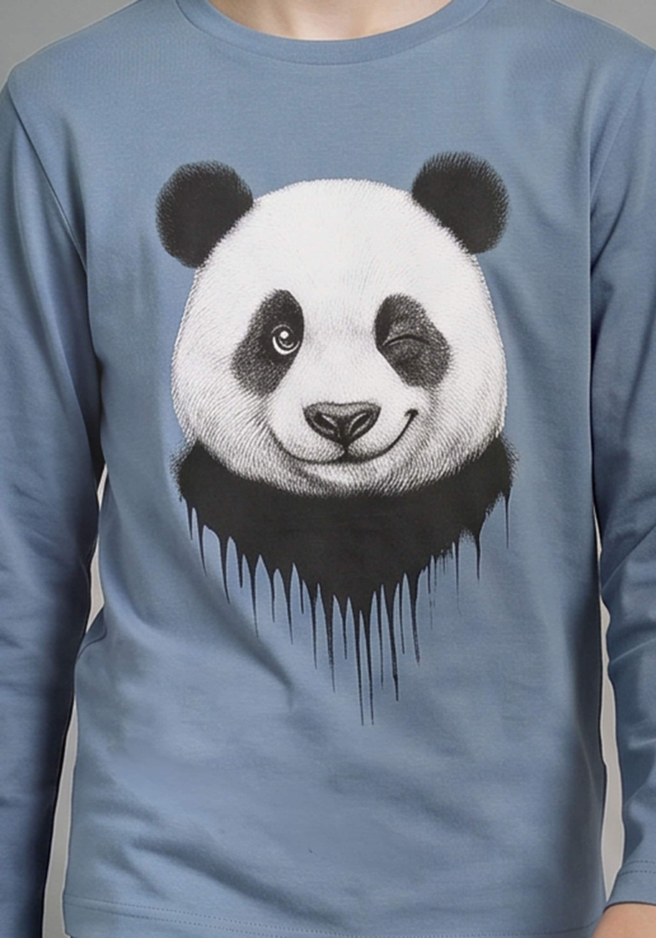 KIDSWORLD T-shirt à manches longues »Shirt mit Panda-Print« à manches longues, coupe basique, style tendance