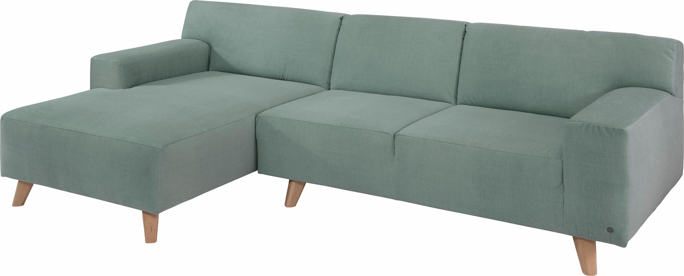 Image of TOM TAILOR Ecksofa »NORDIC PURE«, mit Recamiere, im Retrolook, Füsse nussbaumfarben bei Ackermann Versand Schweiz