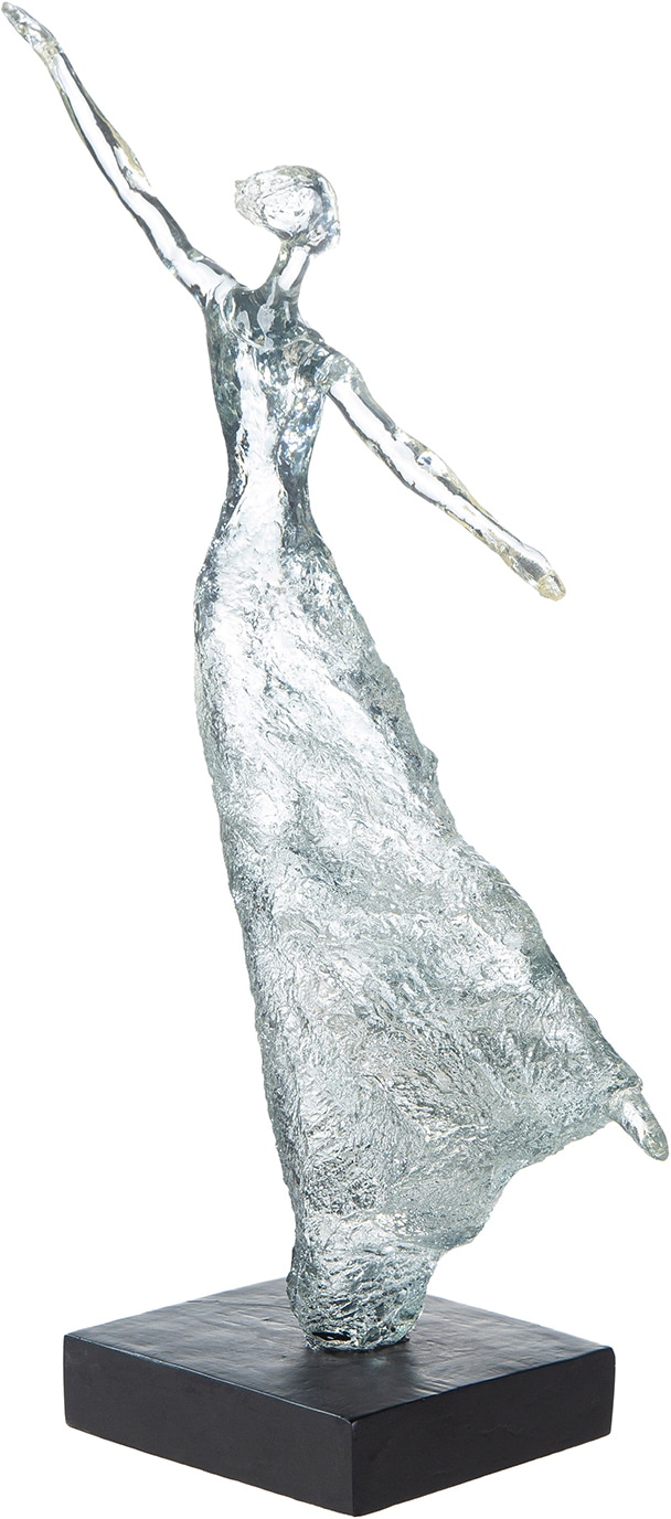 Image of GILDE Skulptur "Skulptur Tanz des Glücks klar; schwarz" Lebensfreude Bewegung Dynamik Emotion Kunstfigur