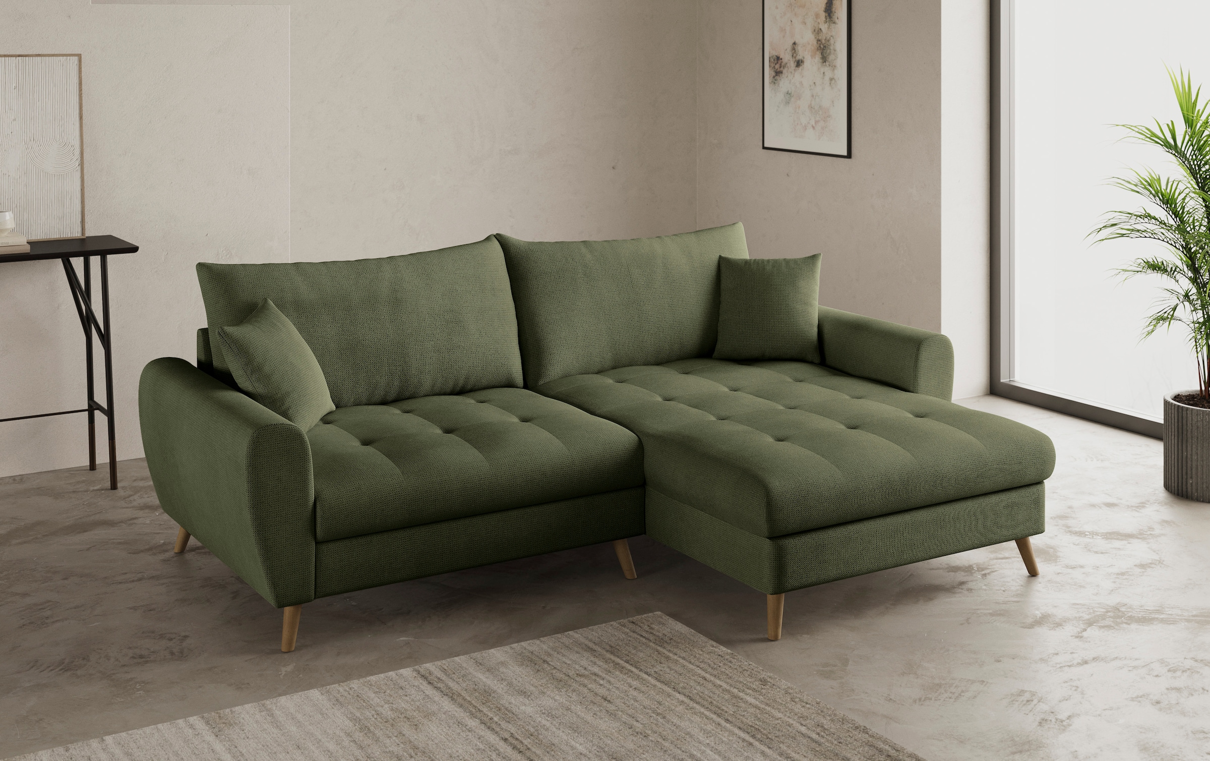 Mr. Couch Ecksofa »Blackburn II L-Form« Wahlweise mit Kaltschaumpolsterung bis 140 kg belastbar