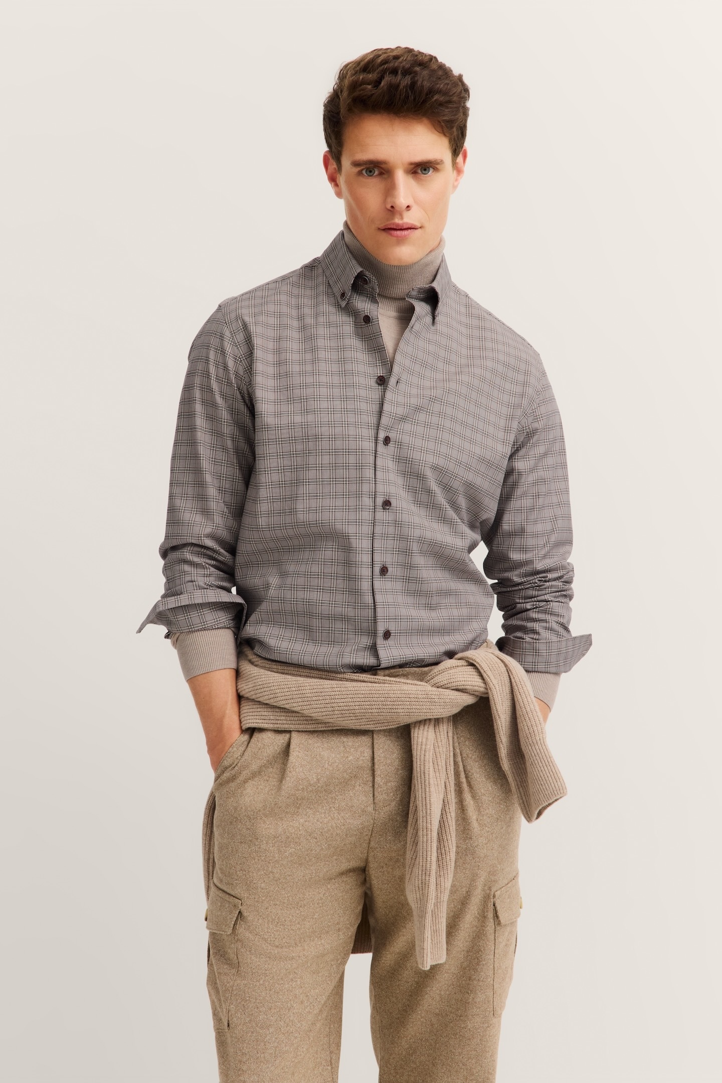 Image of bugatti Langarmhemd "Easy Care" kariert mit Button-Down-Kragen