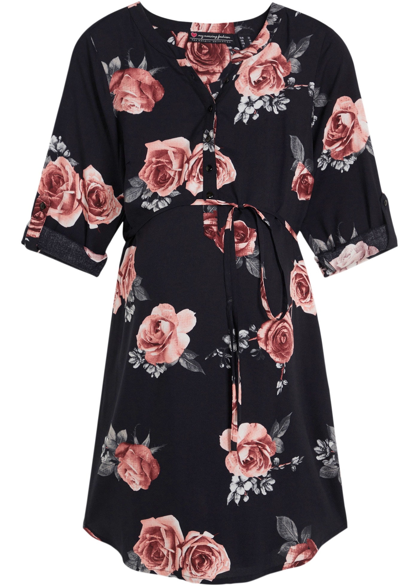 bonprix Umstandskleid »Umstands- und Stillblusenkleid aus fliessender Viskose« Umstands- und Stillblusenkleid aus fliessender Viskose