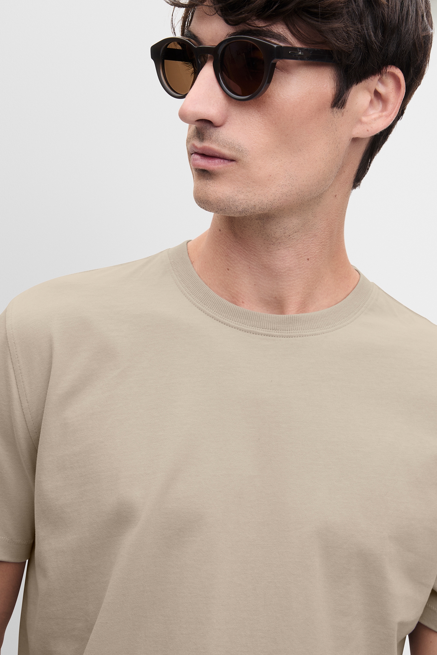 Cinque T-shirt »CIDANI« col rond, coupe slim, coton pur