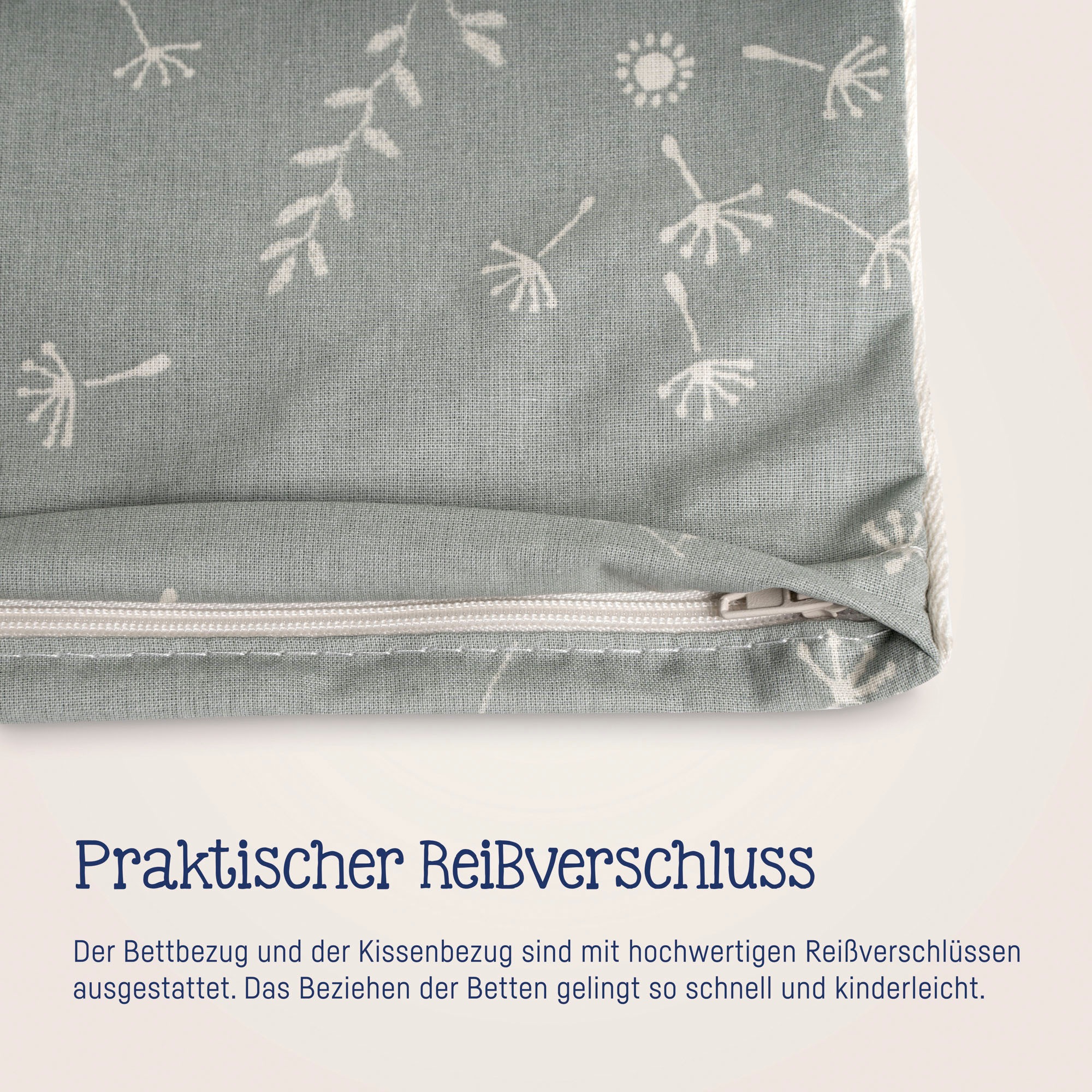 Julius Zöllner Kinderbettwäsche »Baby- und Kinderbettwäsche aus 100% Bio-Baumwolle«, (2 tlg.), erhältlich in den Grössen 80x80+35x40cm und 100x135+40x60cm