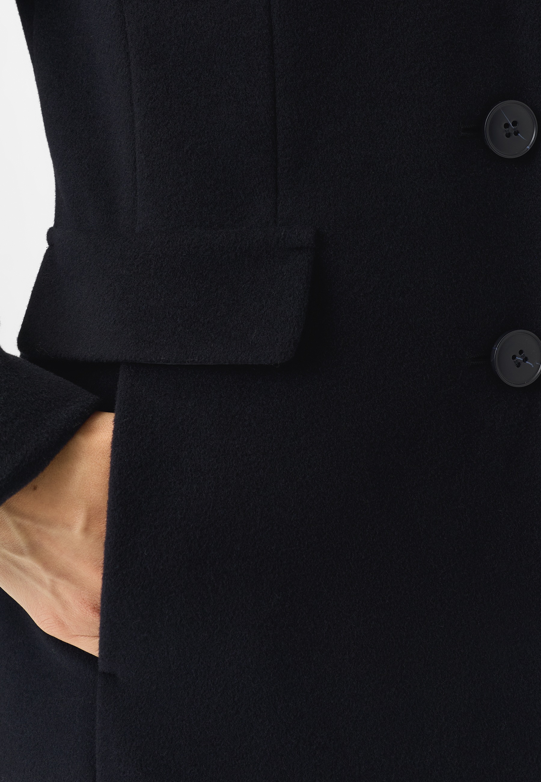 Fuchs Schmitt Manteau en laine Col à revers, coupe régulière, poches à rabat