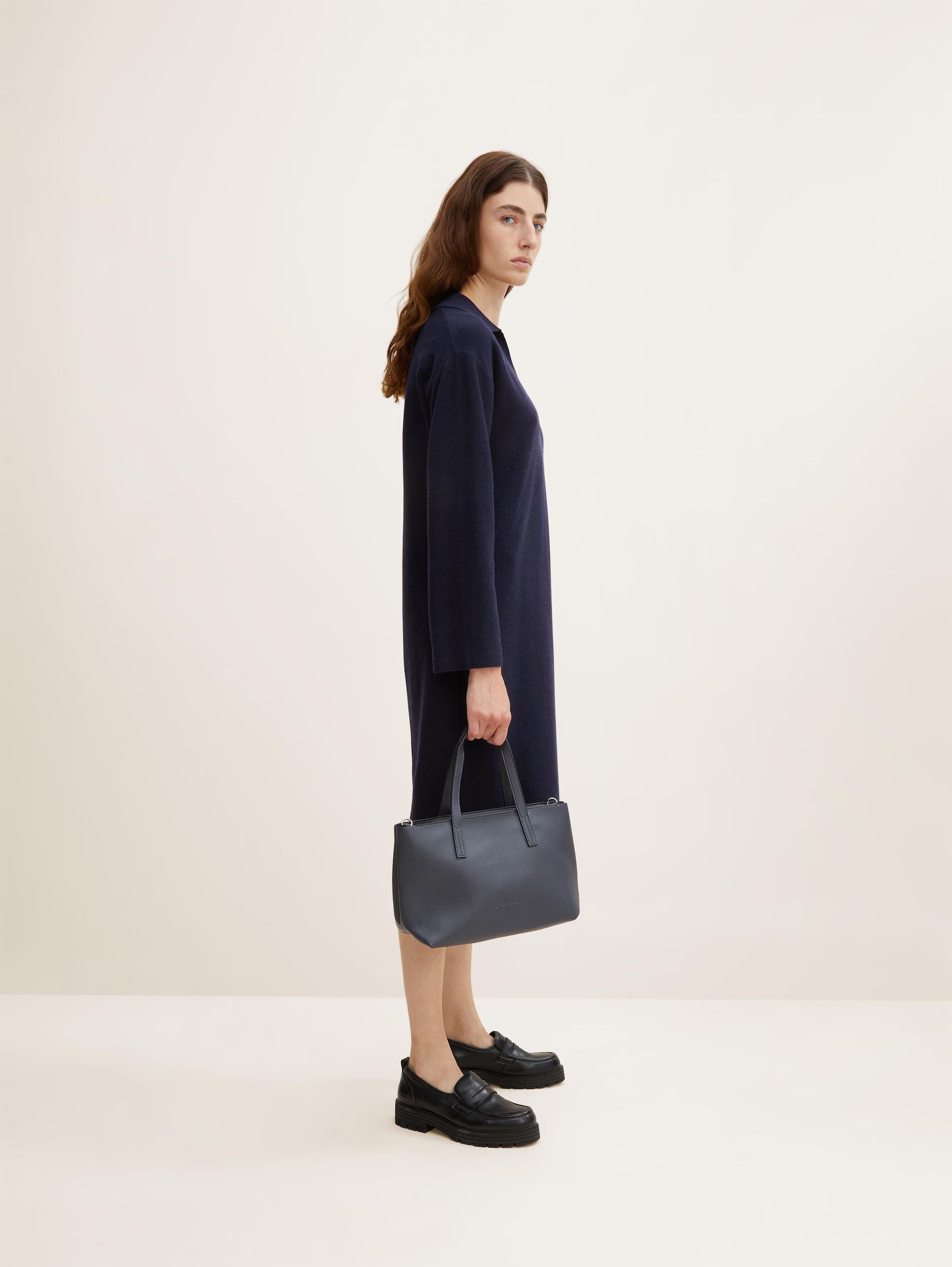 TOM TAILOR Shopper »Marla« aus fein genarbtem Lederimitat aussen und weichem Suede-Imitat innen