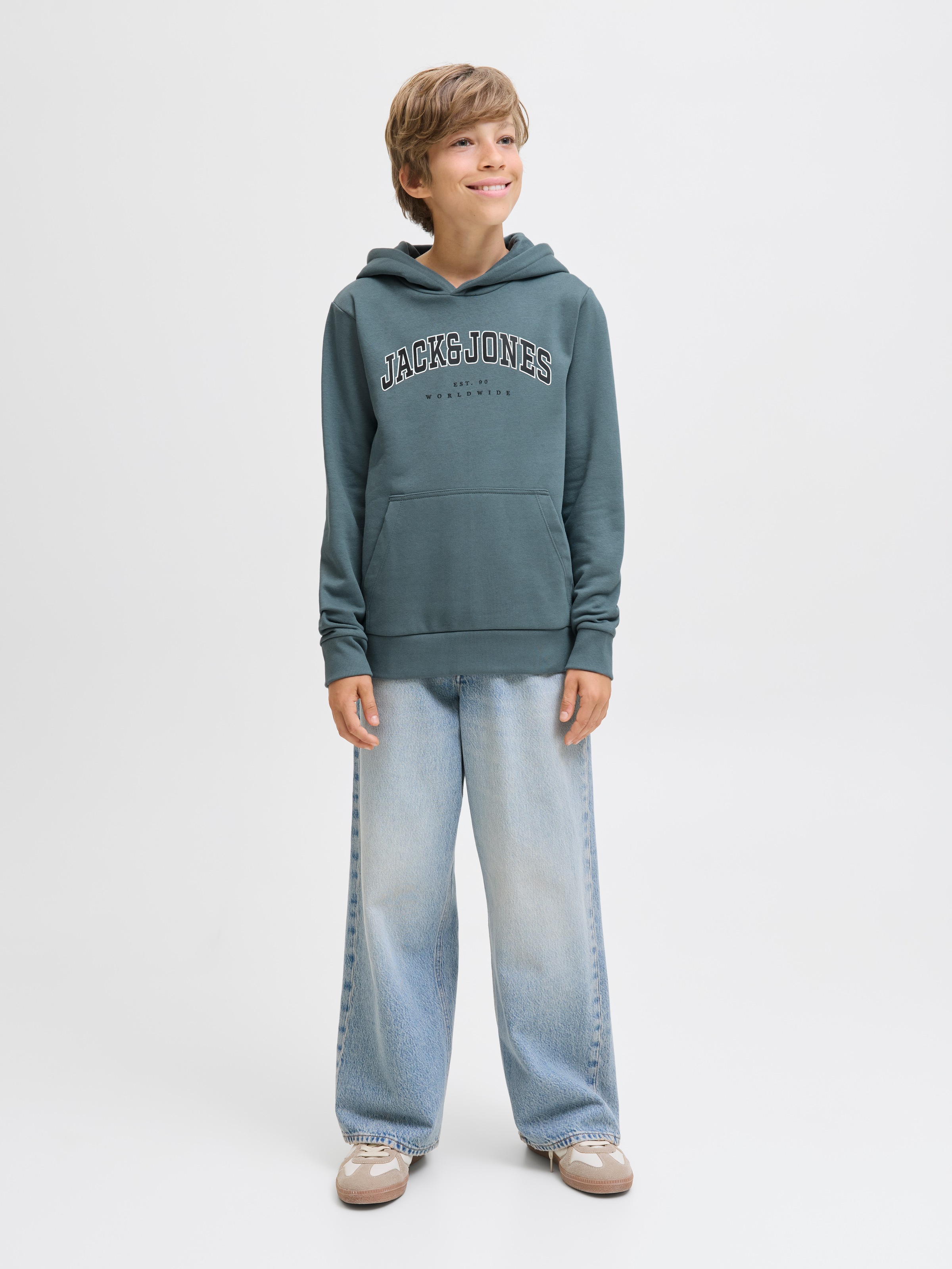 Jack & Jones Junior Kapuzensweatshirt »JJECALEB VARSITY SWEAT HOOD NOOS JNR«