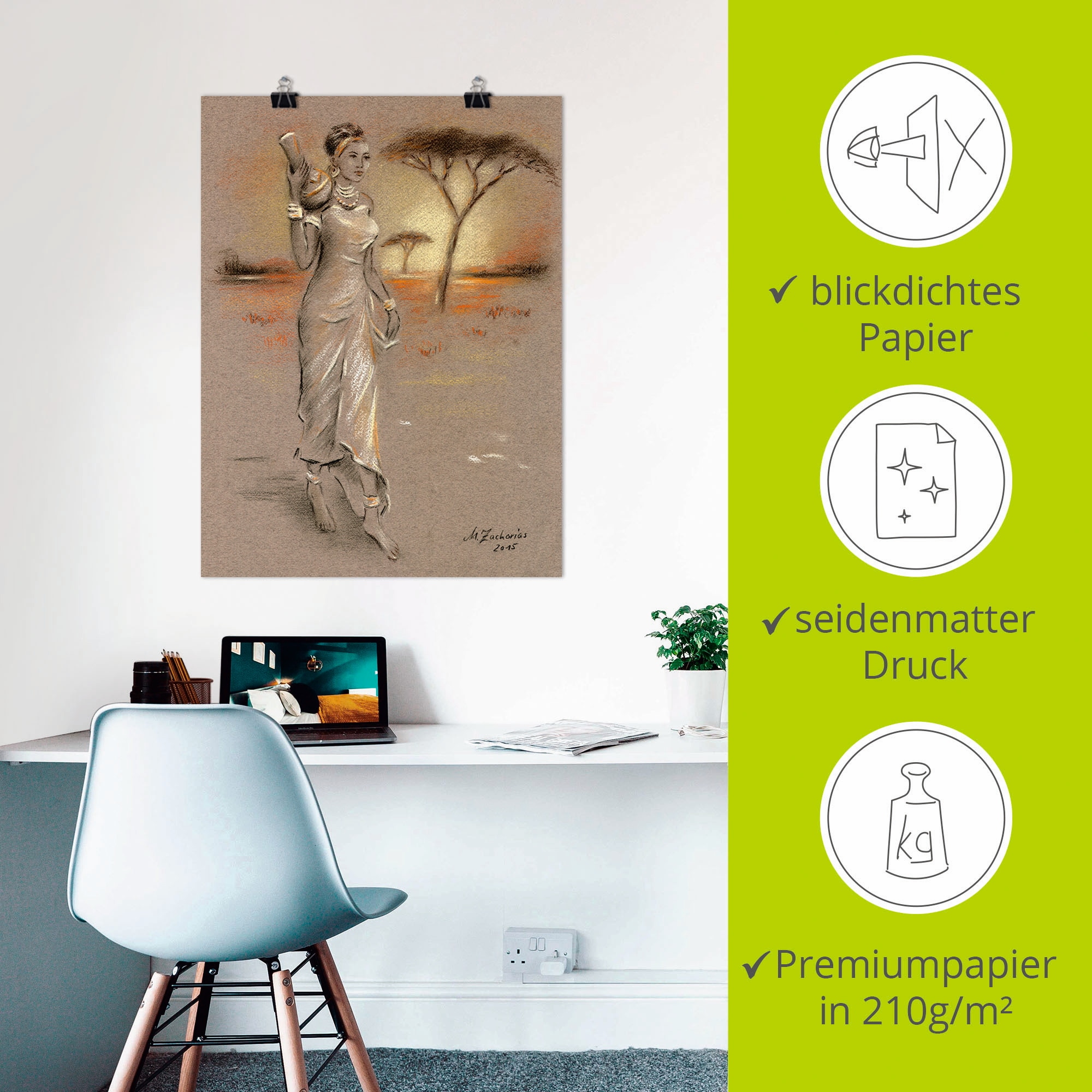 Artland Wandbild »Afrikanische Schönheit« Frau 1 Stk. tlg. als Leinwandbild, Poster in verschied. Grössen