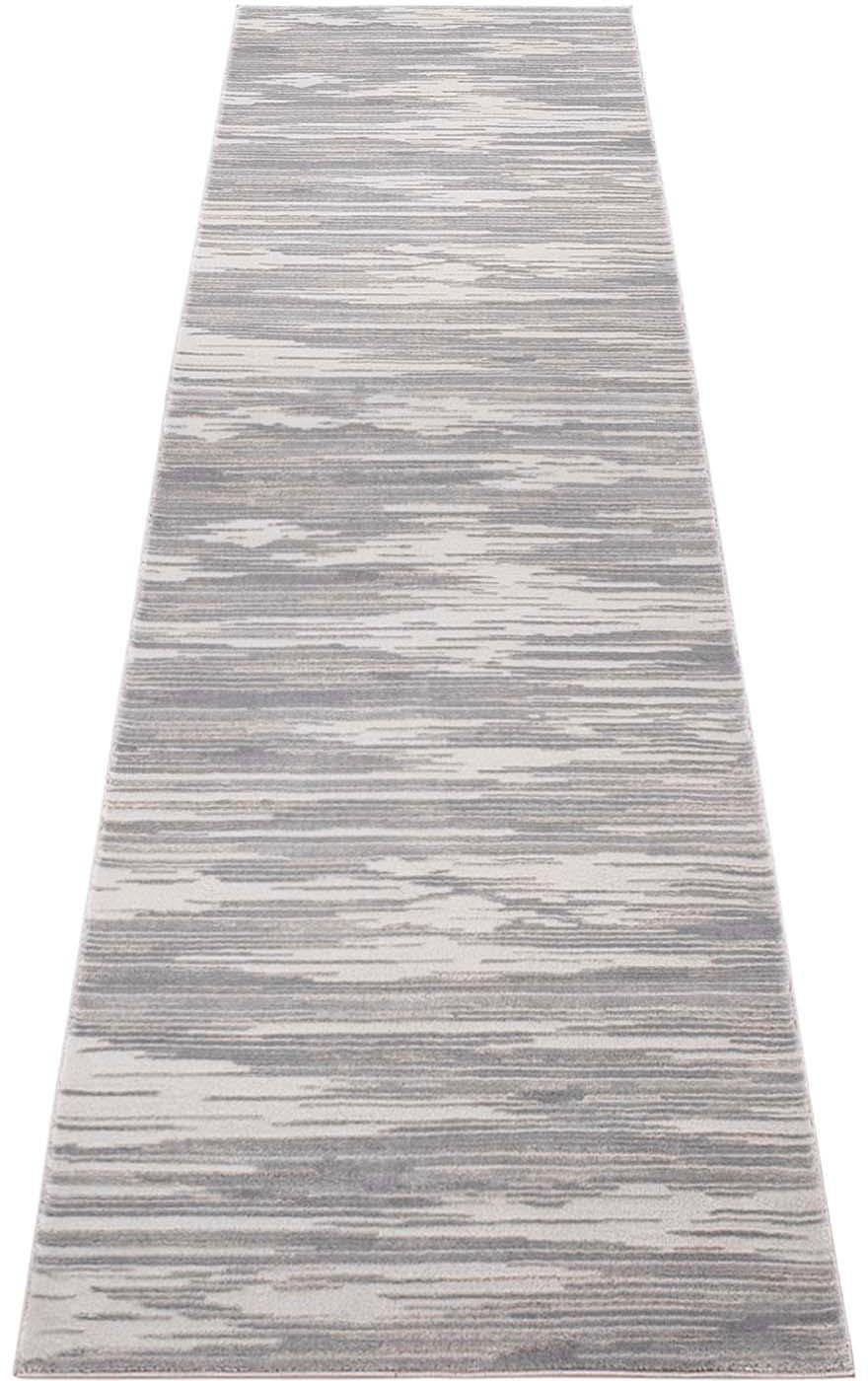 Image of Carpet City Läufer »Platin 7737«, rechteckig, 11 mm Höhe, Kurzflor, Streifen-Optik, Glänzend durch Polyester, ideal für Flur & Diele bei Ackermann Versand Schweiz