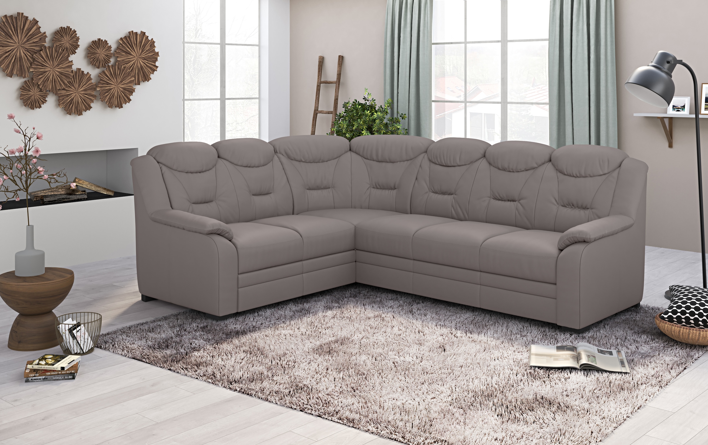 COTTA Canapé d'angle »Marcus L-Form« wahlweise mit Bettfunktion & Stauraum