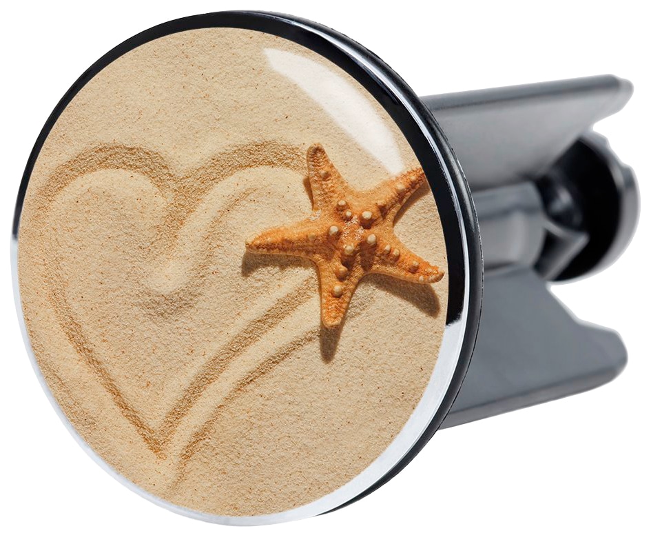 Sanilo Set d'accessoires de salle de bain »Sandy« bestehend aus WC-Sitz, Badteppich und Waschbeckenstöpsel