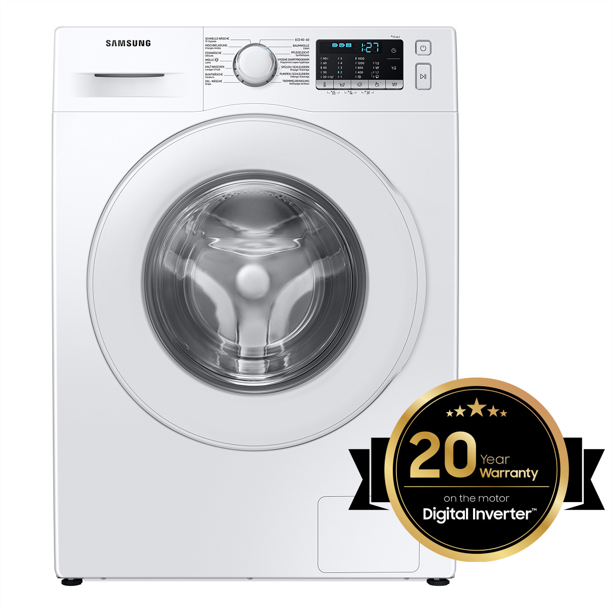 Waschmaschine »Samsung Waschmaschine WW5000, 8kg, Carved White«, Waschmaschine WW5000