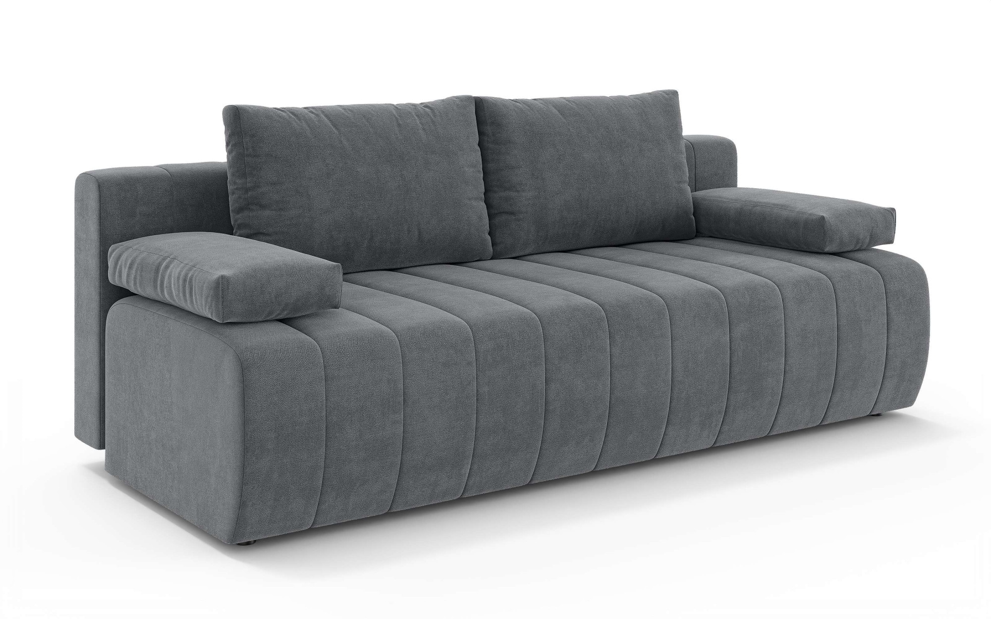 Home affaire 3-Sitzer »LOVENDY Schlafsofa mit Bettkasten, Breite 195cm, Liegefläche 145x195cm« mit Rückenkissen und Armlehnenkissen, belastbar bis 330 kg