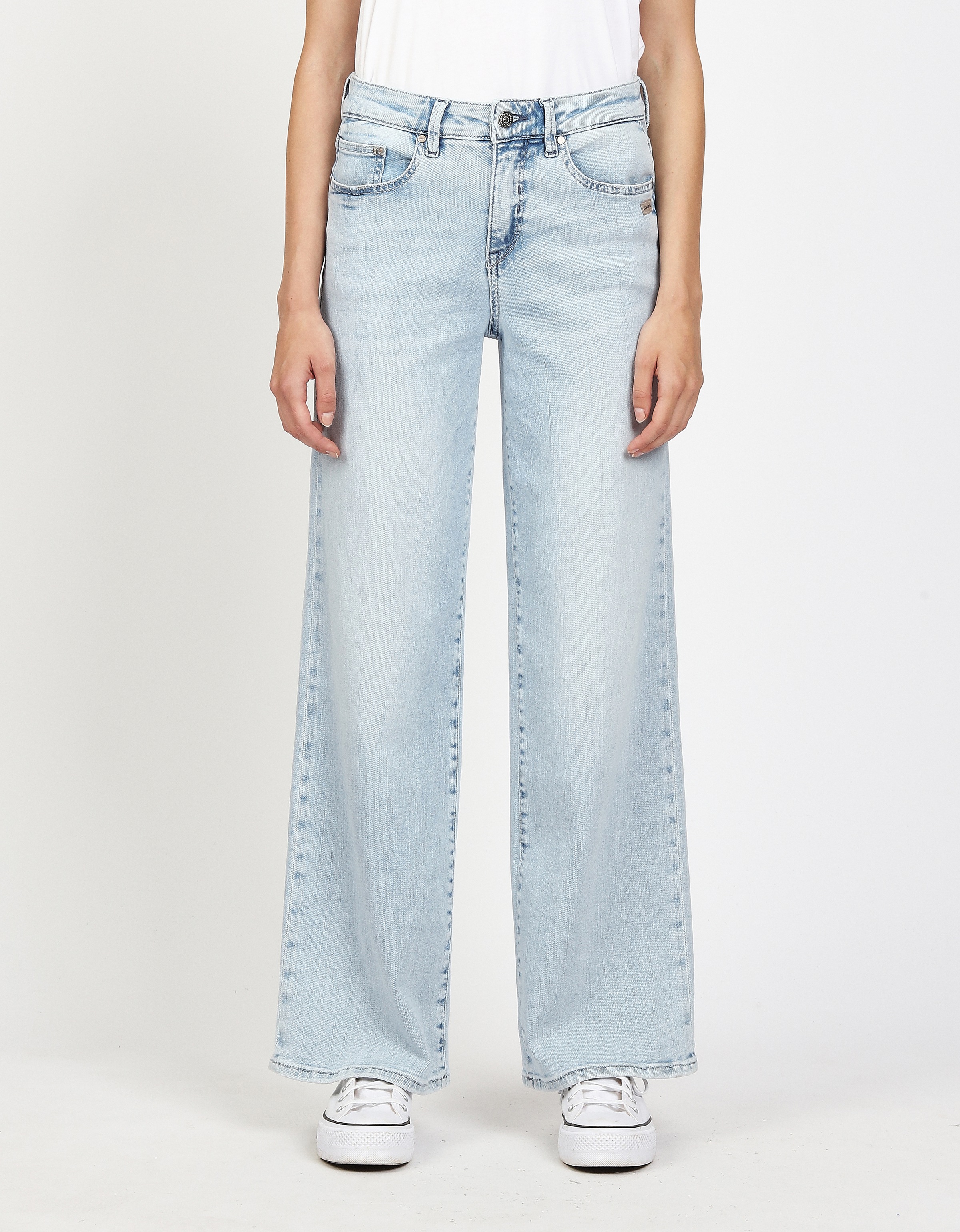Image of GANG Straight-Jeans "94CARLOTTA LONG" Wide Leg im 5-Pocket-Stil