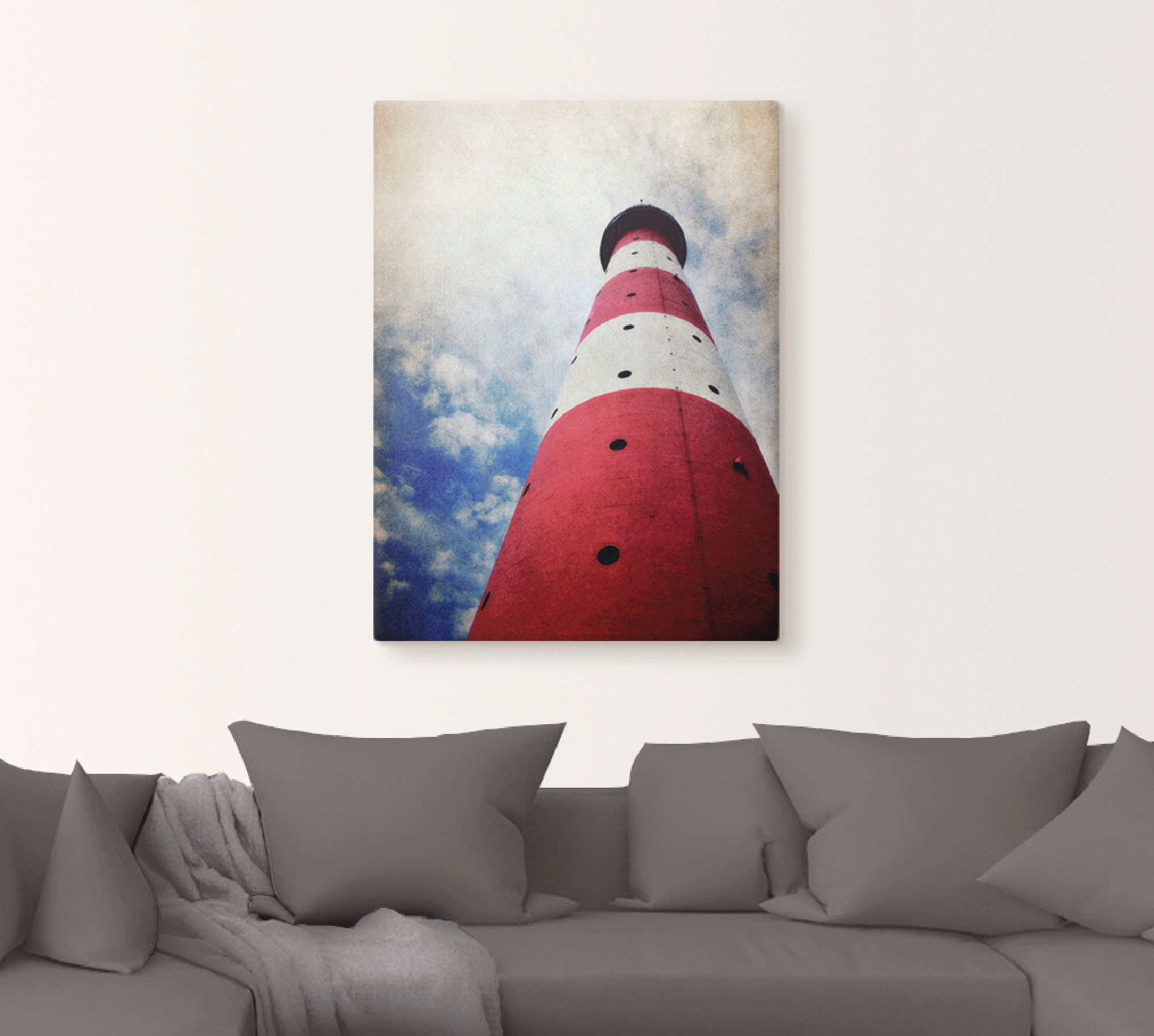 Artland Wandbild »Westerhever Leuchtturm«, Gebäude, (1 St.), als Leinwandbild, Wandaufkleber oder Poster in versch. Grössen