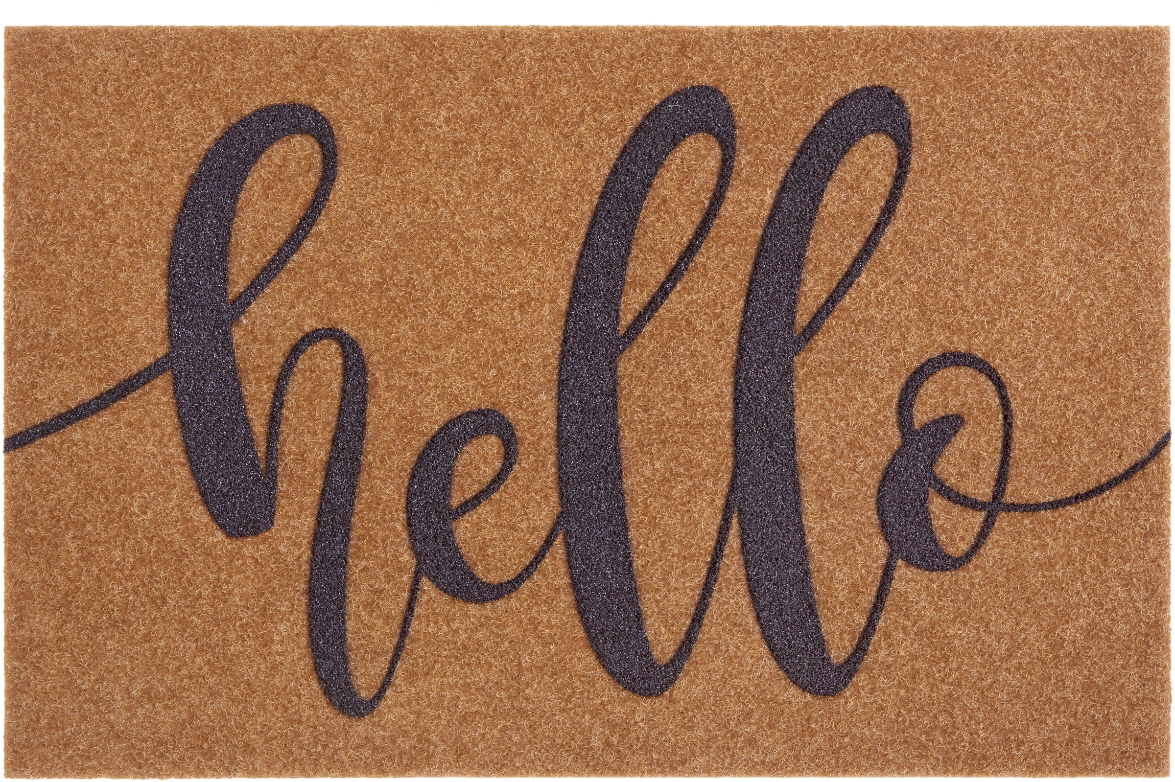 Image of Leonique Fussmatte »hello«, rechteckig, 10 mm Höhe, In- und Outdoor geeignet, mit Spruch, mit Schrift, Kokos-Look, Rutschhemmend, Robust, Pflegeleicht, Türvorleger für den Eingang & Flur bei Ackermann Versand Schweiz