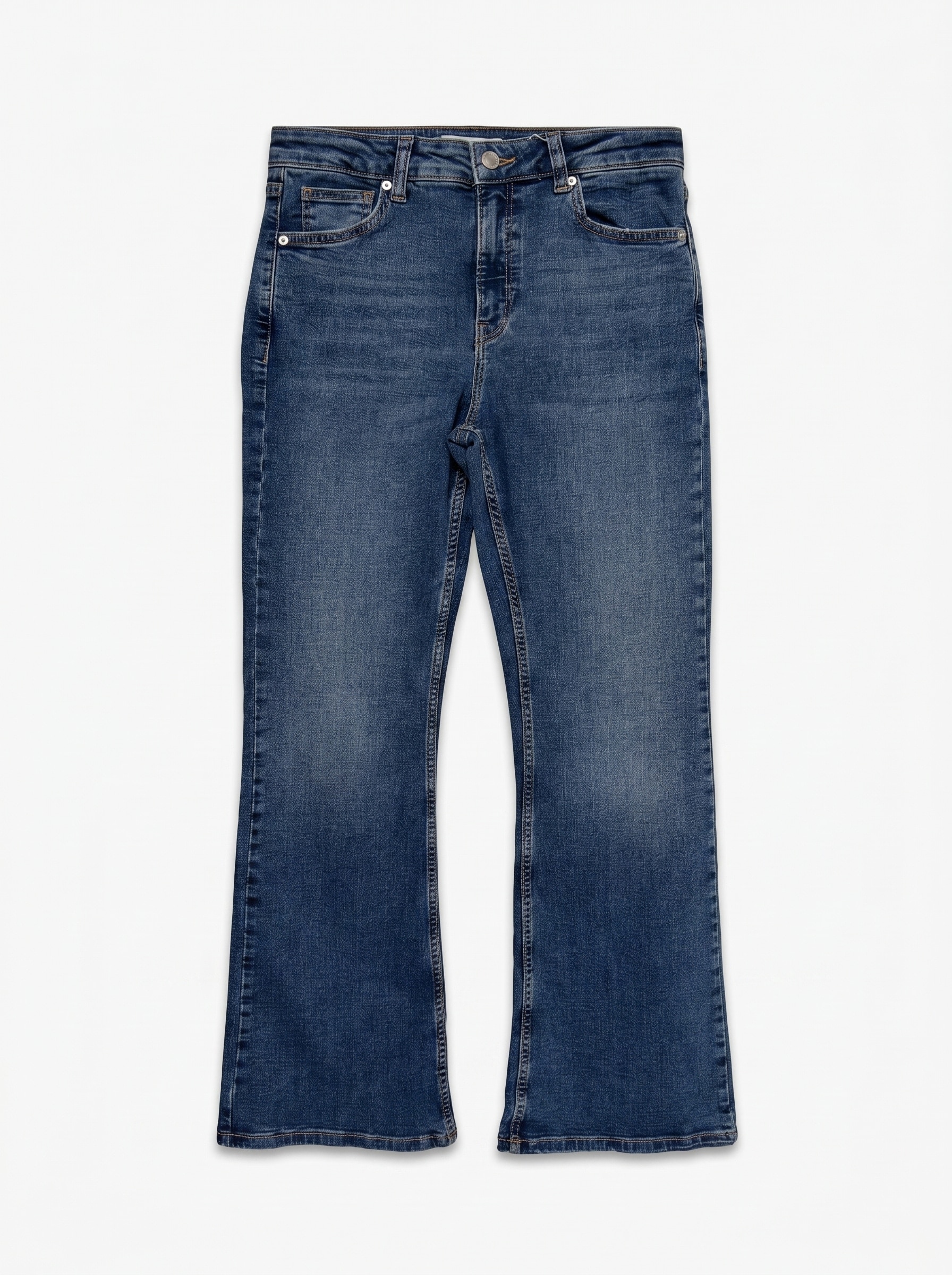 Image of TOPSHOP Bootcut-Jeans "TSJAMIE HR FLARE DNM JEANS MB NOOS" Baumwollmischung, flared fit, high waist