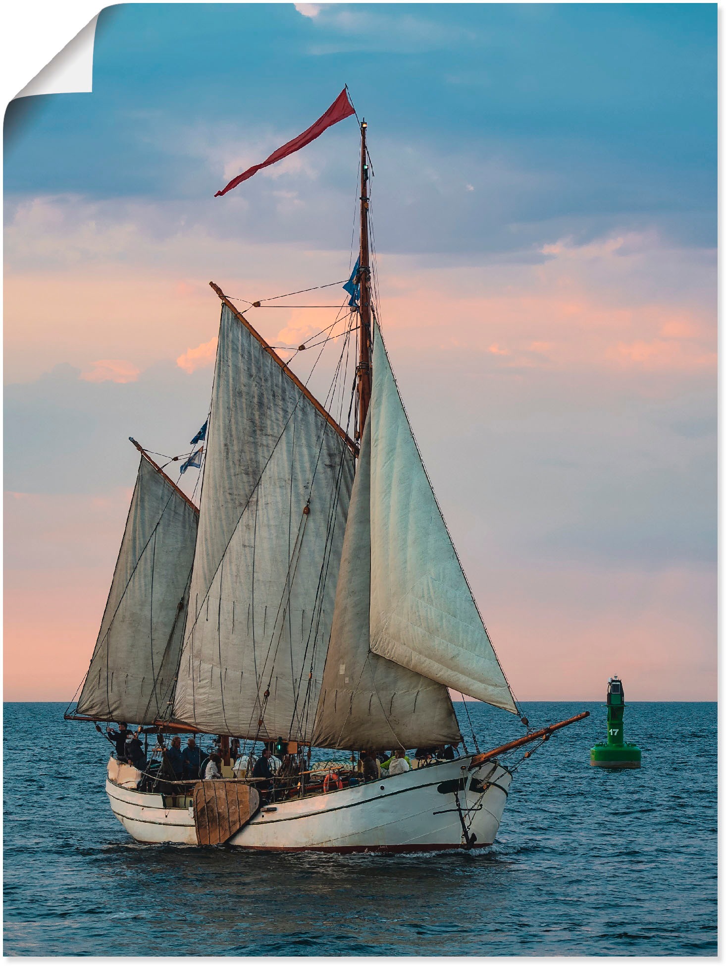 Image of Artland Wandbild »Segelschiff Hanse Sail in Rostock III«, Boote & Schiffe, (1 St.), in vielen Grössen & Produktarten - Alubild / Outdoorbild für den Aussenbereich, Leinwandbild, Poster, Wandaufkleber / Wandtattoo auch für Badezimmer geeignet bei Ackermann