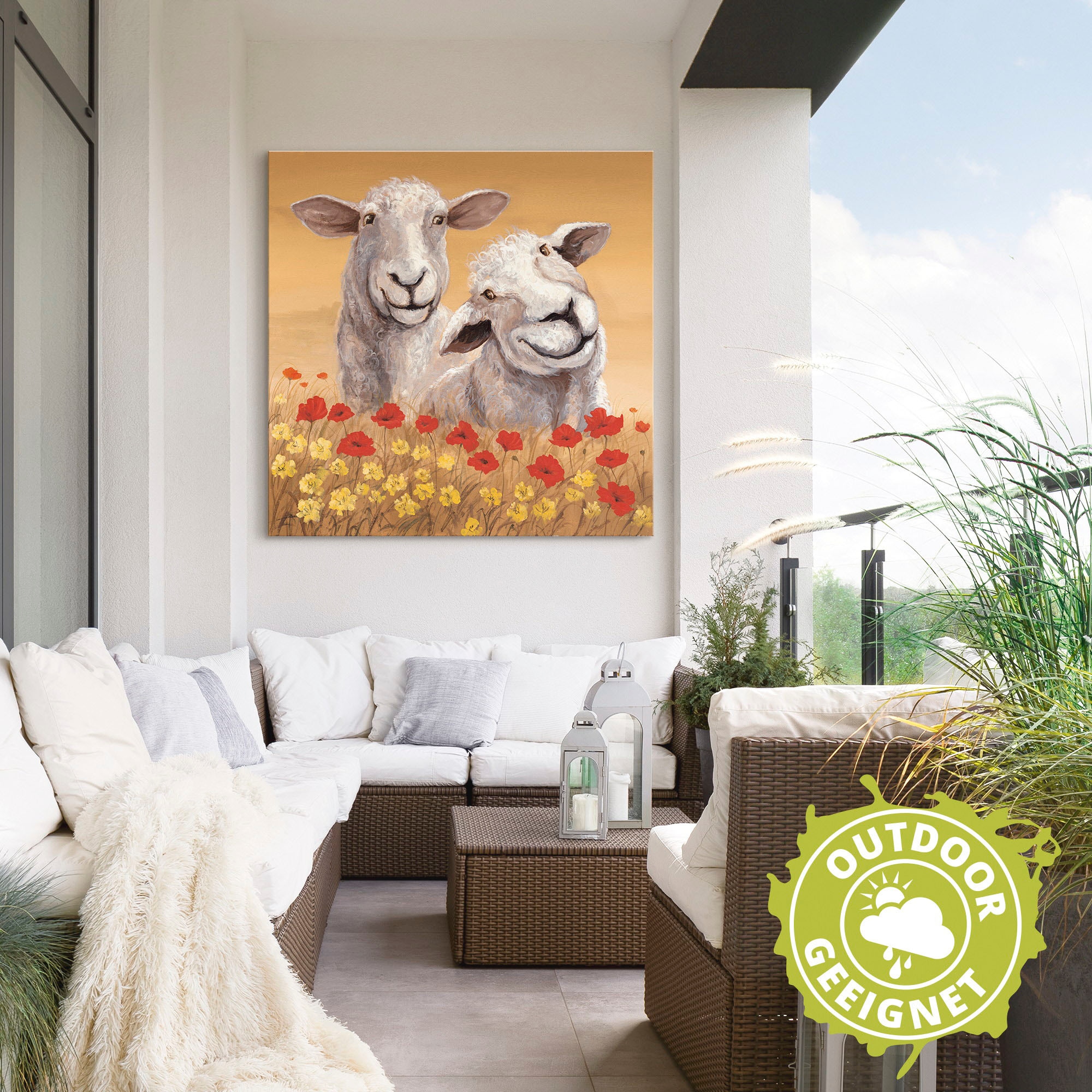Artland Wandbild »Schafe«, Haustiere, (1 St.), als Alubild, Outdoorbild, Leinwandbild, Poster in verschied. Grössen