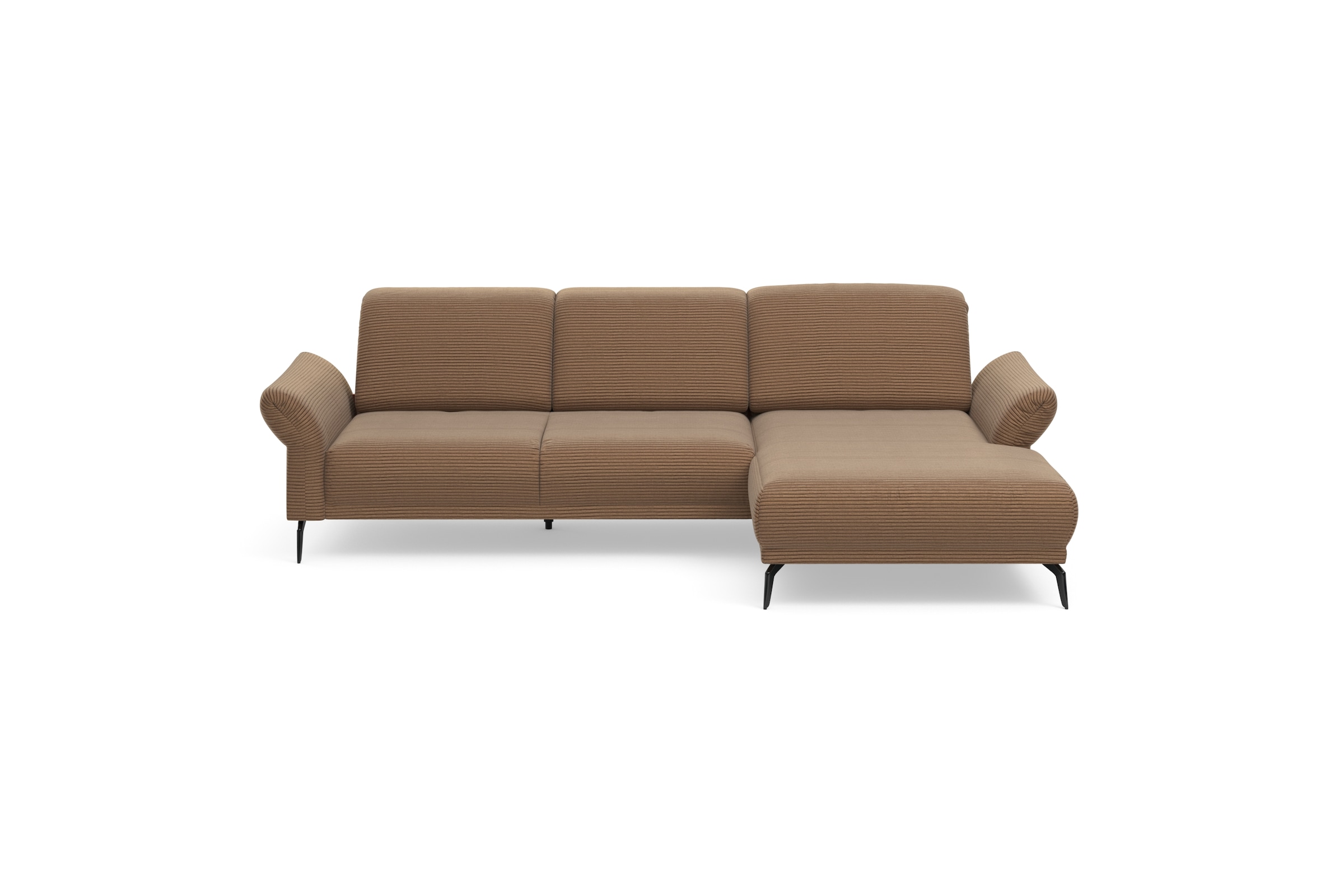 INOSIGN Ecksofa »Coco L-Form«, Sitztiefen-, Arm- und Kopfteilverstellung, Cord-Bezug, Fusshöhe 15 cm