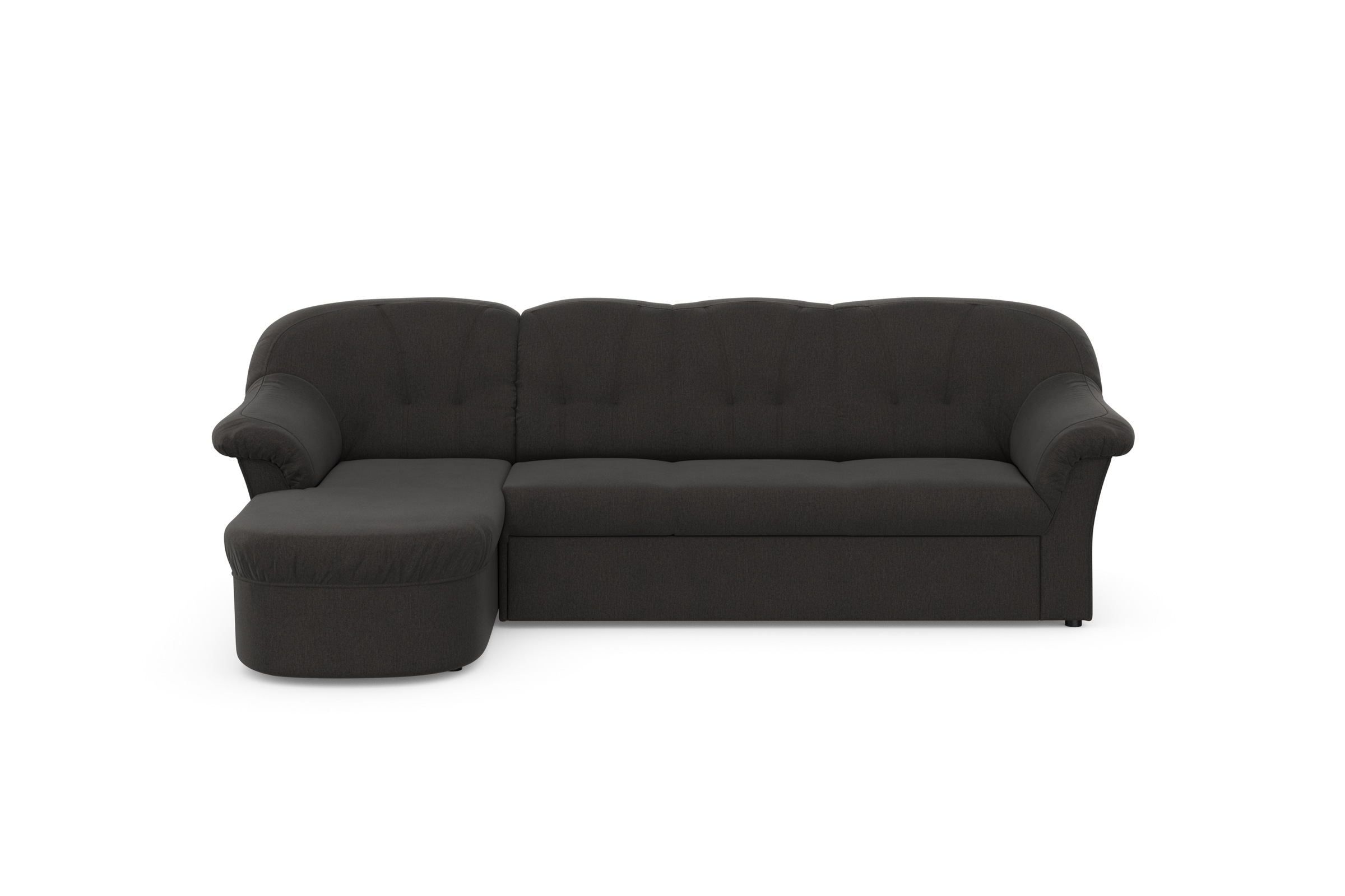 DOMO collection Ecksofa »Pegnitz, elegante Rückensteppung, kompakte Stellmasse 238/141cm, L-Form«, wahlweise mit Bettfunktion