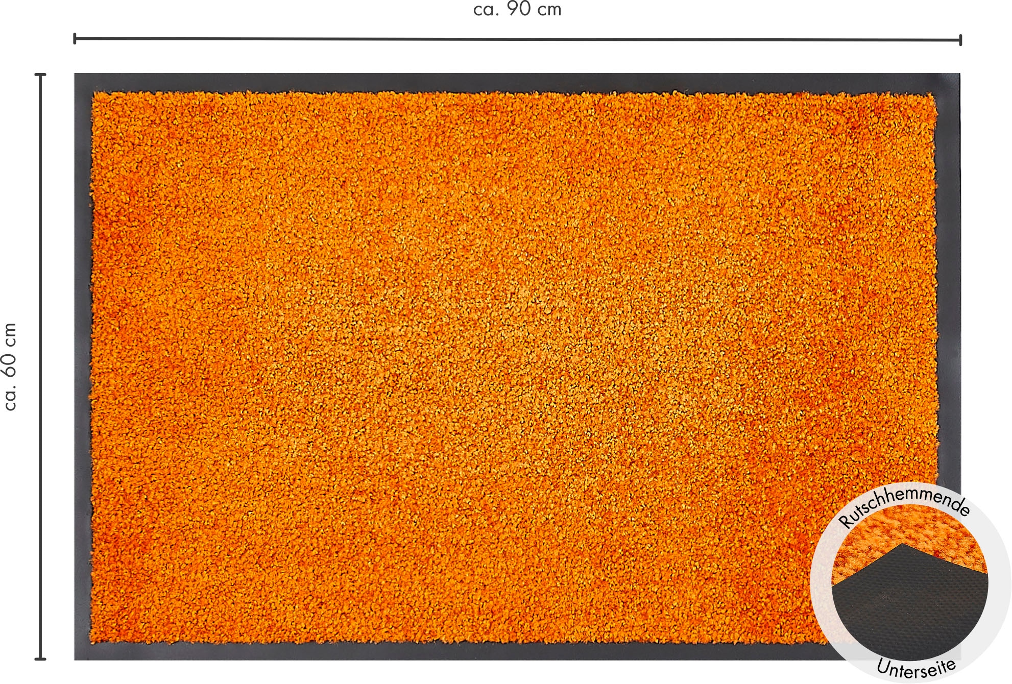 my home Fussmatte »Fresh Step, Made in Belgium«, rechteckig, 7 mm Höhe, für den Eingangsbereich, Uni-Farben, rutschhemmend, robust, waschbar
