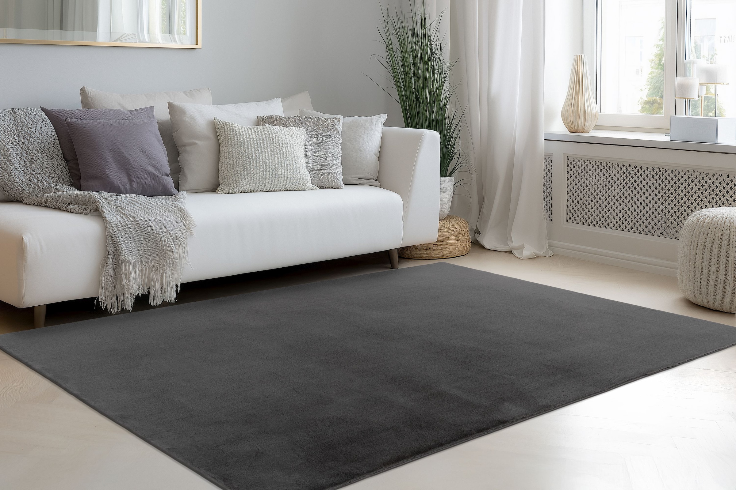 Kayoom Tapis à poils longs »Emperor 525« Rectangulaire 23 mm Höhe weicher Hochflor, Fell Haptik, Wohnzimmer