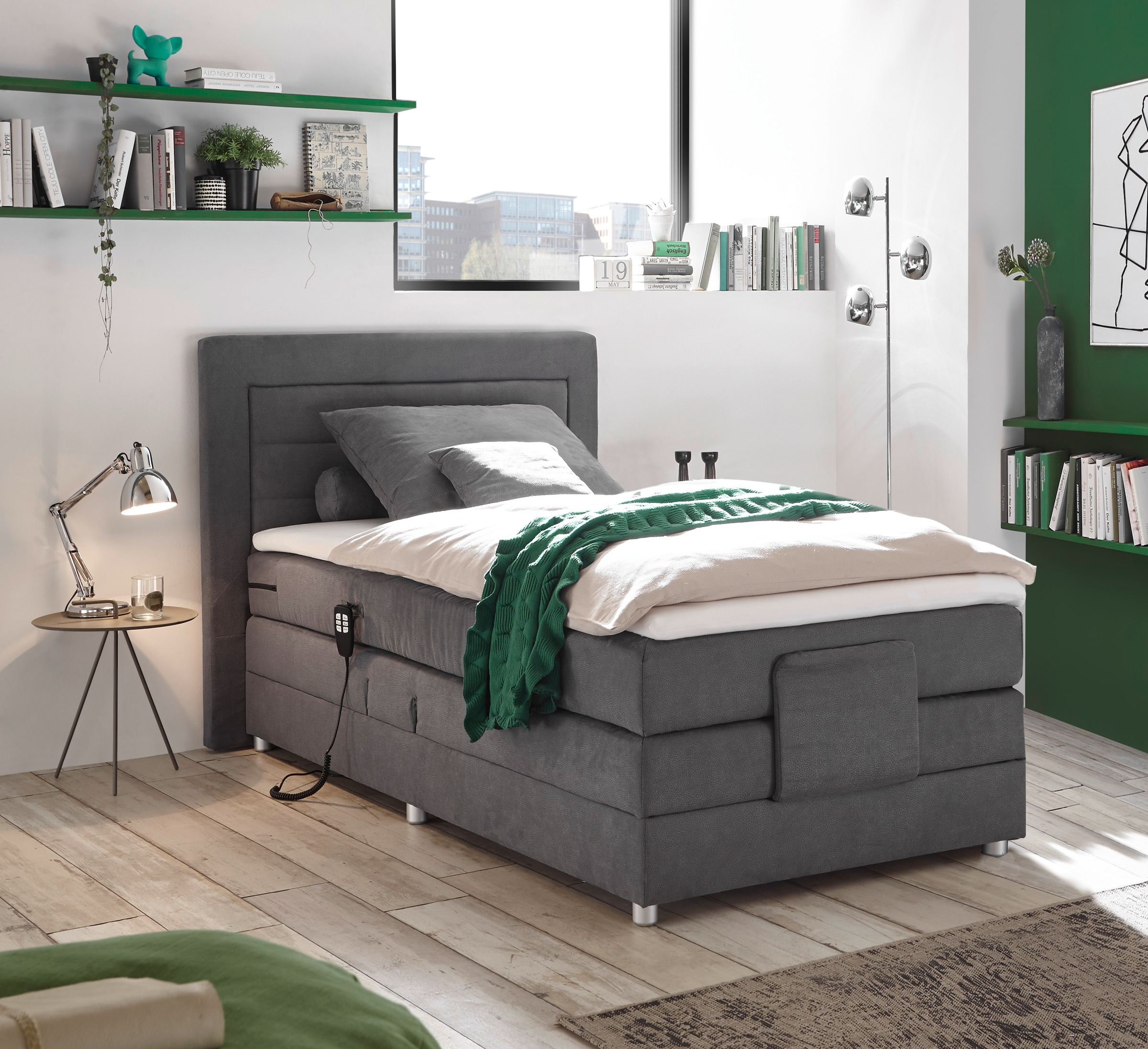 ED EXCITING DESIGN Boxspringbett »Saba 2«, inkl. Motor und Topper