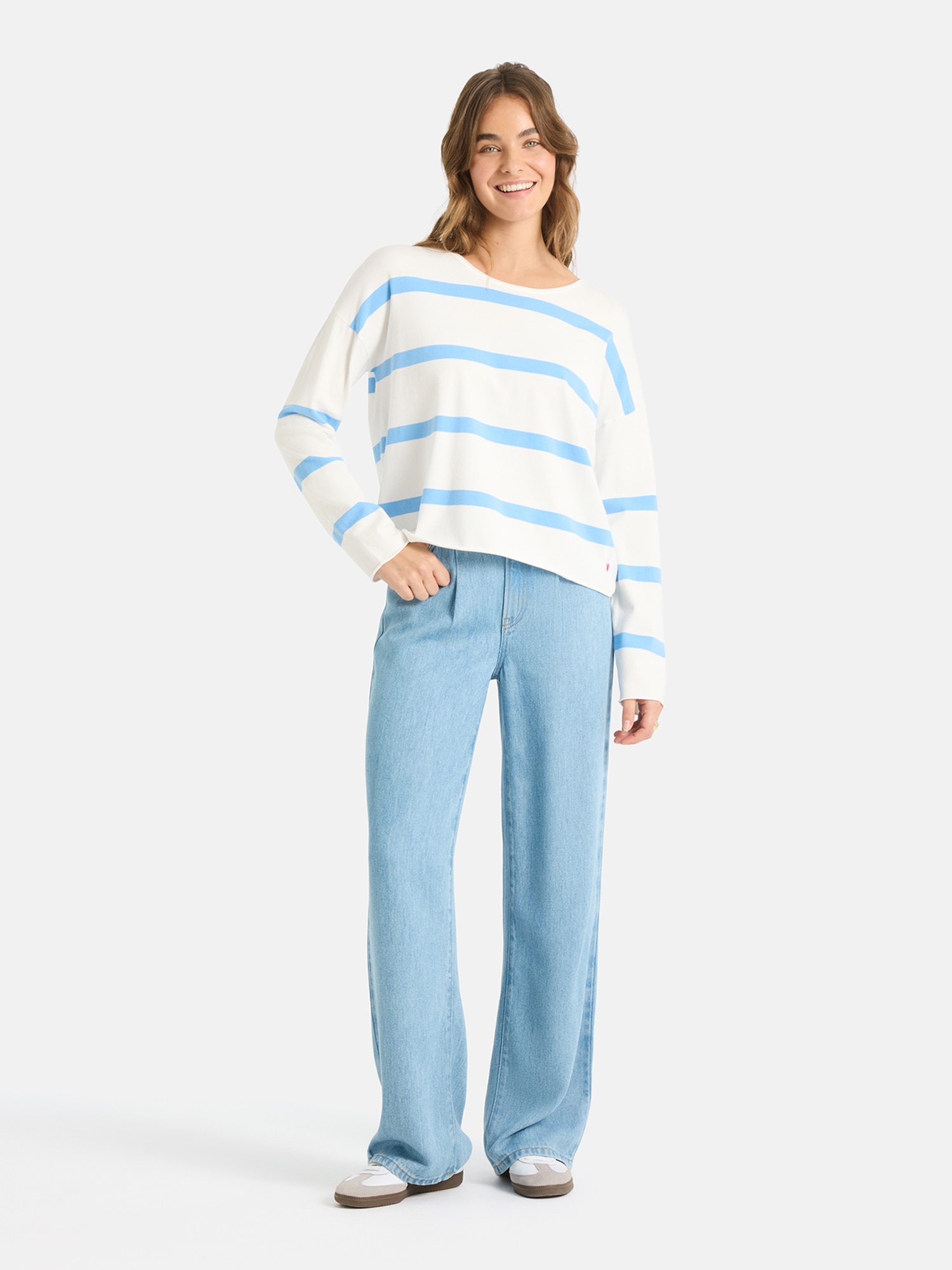 Lieblingsstück Pull à col rond »MarciEP« mit Streifen