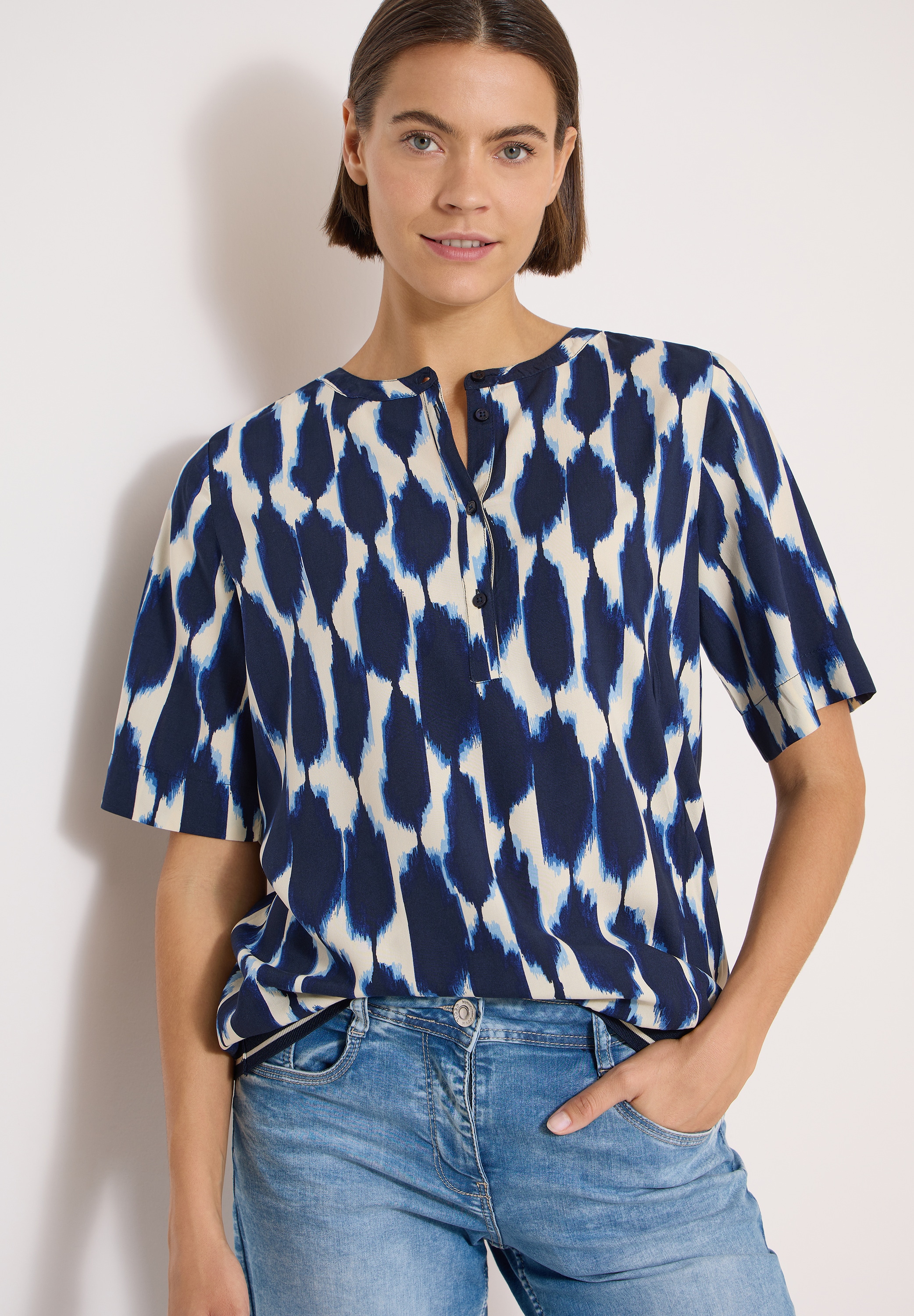 Image of Cecil Shirtbluse Sommershirt mit grafischem Muster