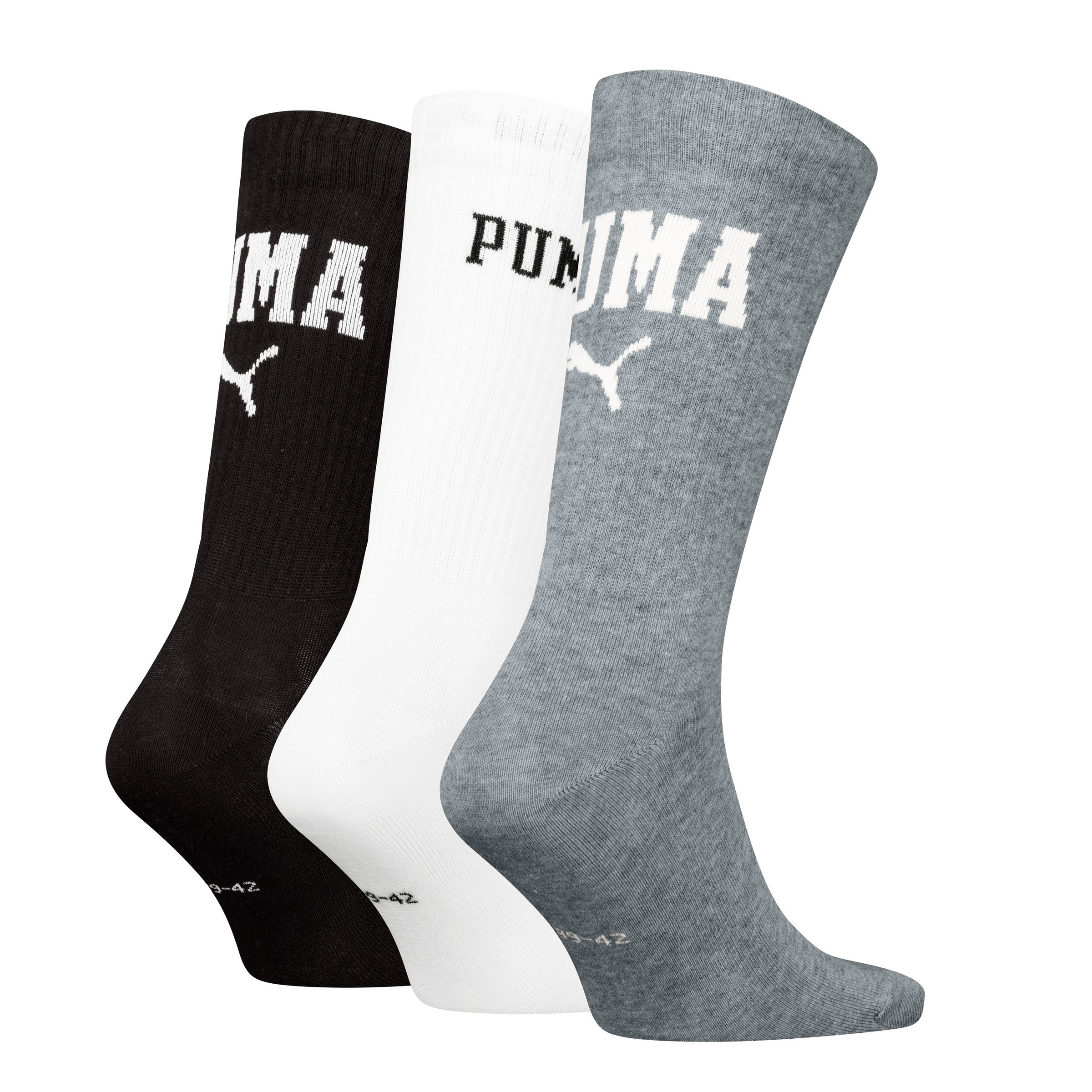 PUMA Socken, (3 Paar, 3er Pack), mit verstärkten Zehen und Fersen
