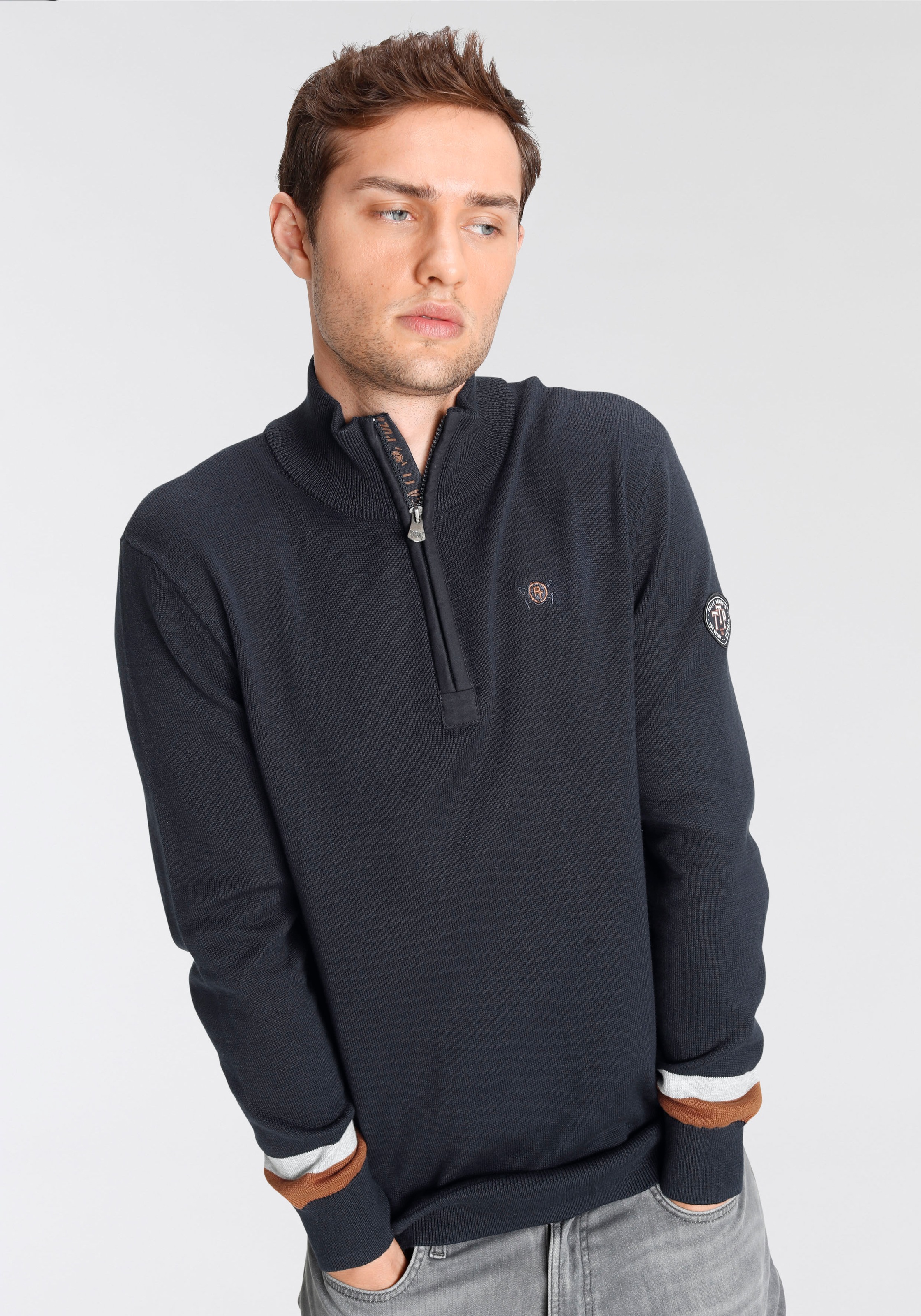 Image of TOM TAILOR Polo Team Troyer, mit farbigen Akzenten bei Ackermann Versand Schweiz