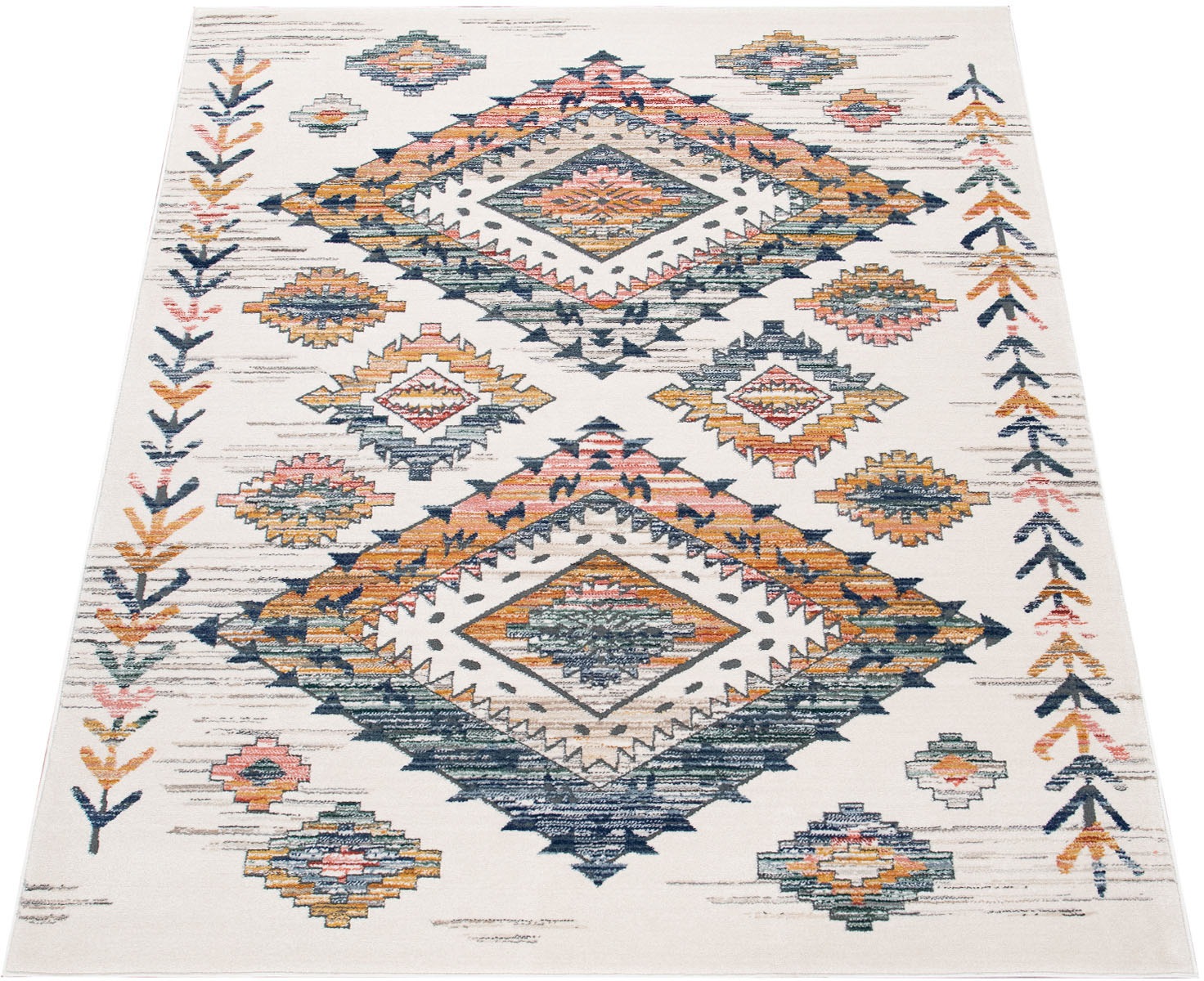 Image of Paco Home Läufer »Harnuba 769«, rechteckig, 9 mm Höhe, Teppich-Läufer, Kurzflor, Motiv Rauten, ideal im Flur & Schlafzimmer bei Ackermann Versand Schweiz