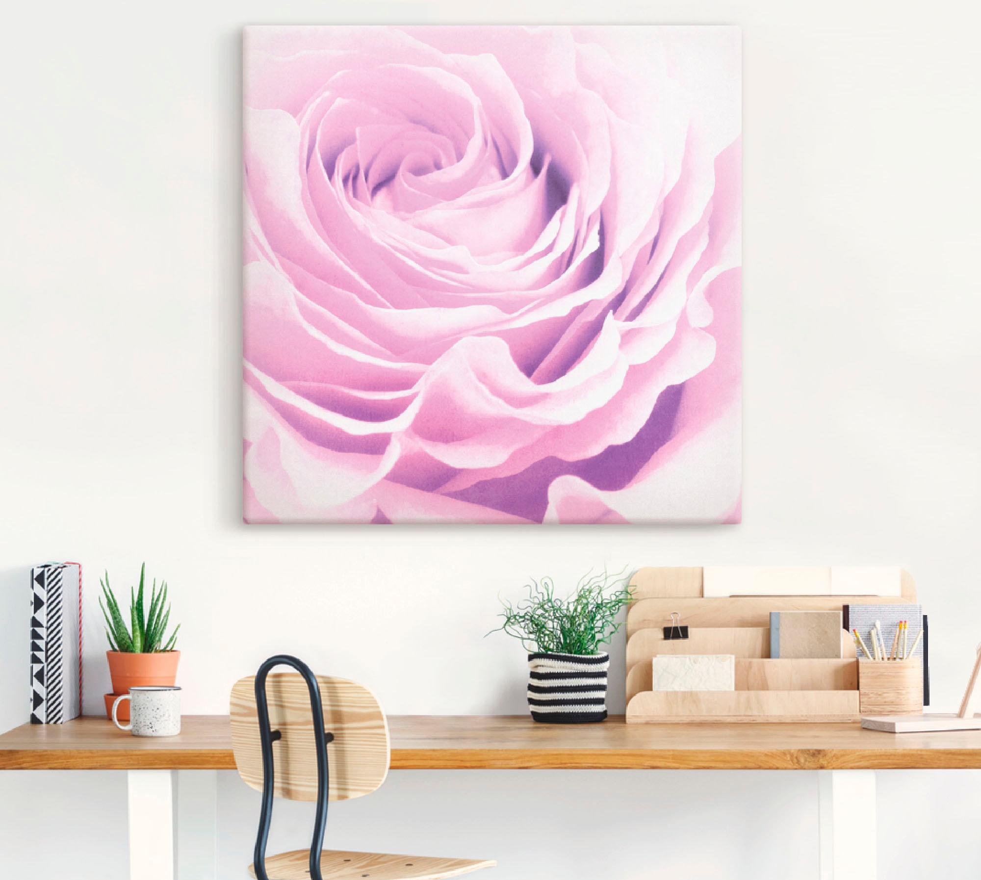 Artland Wandbild »Pastell Rose«, Blumen, (1 St.), als Leinwandbild, Poster, Wandaufkleber in verschied. Grössen