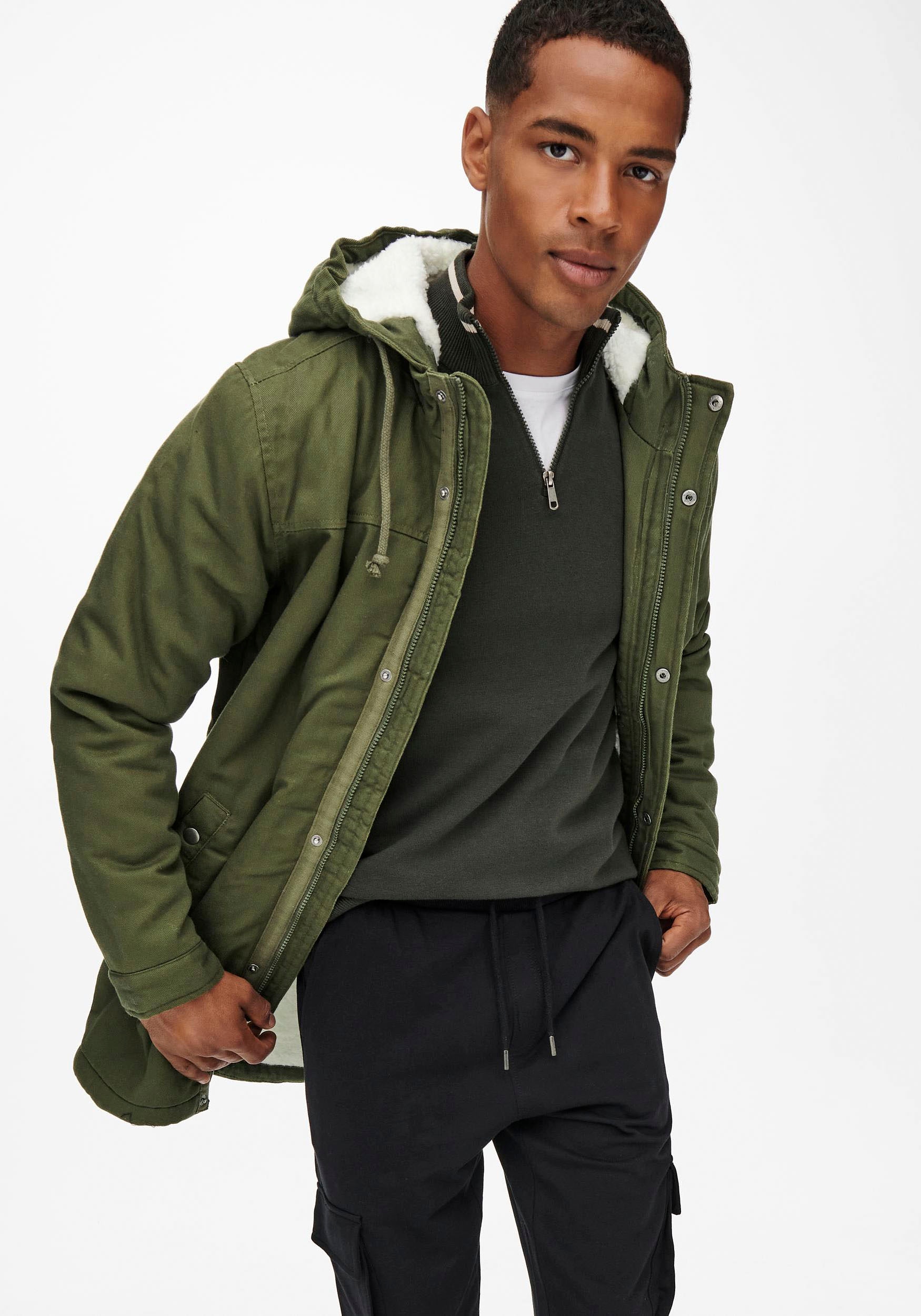 ONLY & SONS Parka »ALEX TEDDY PARKA«, mit Kapuze