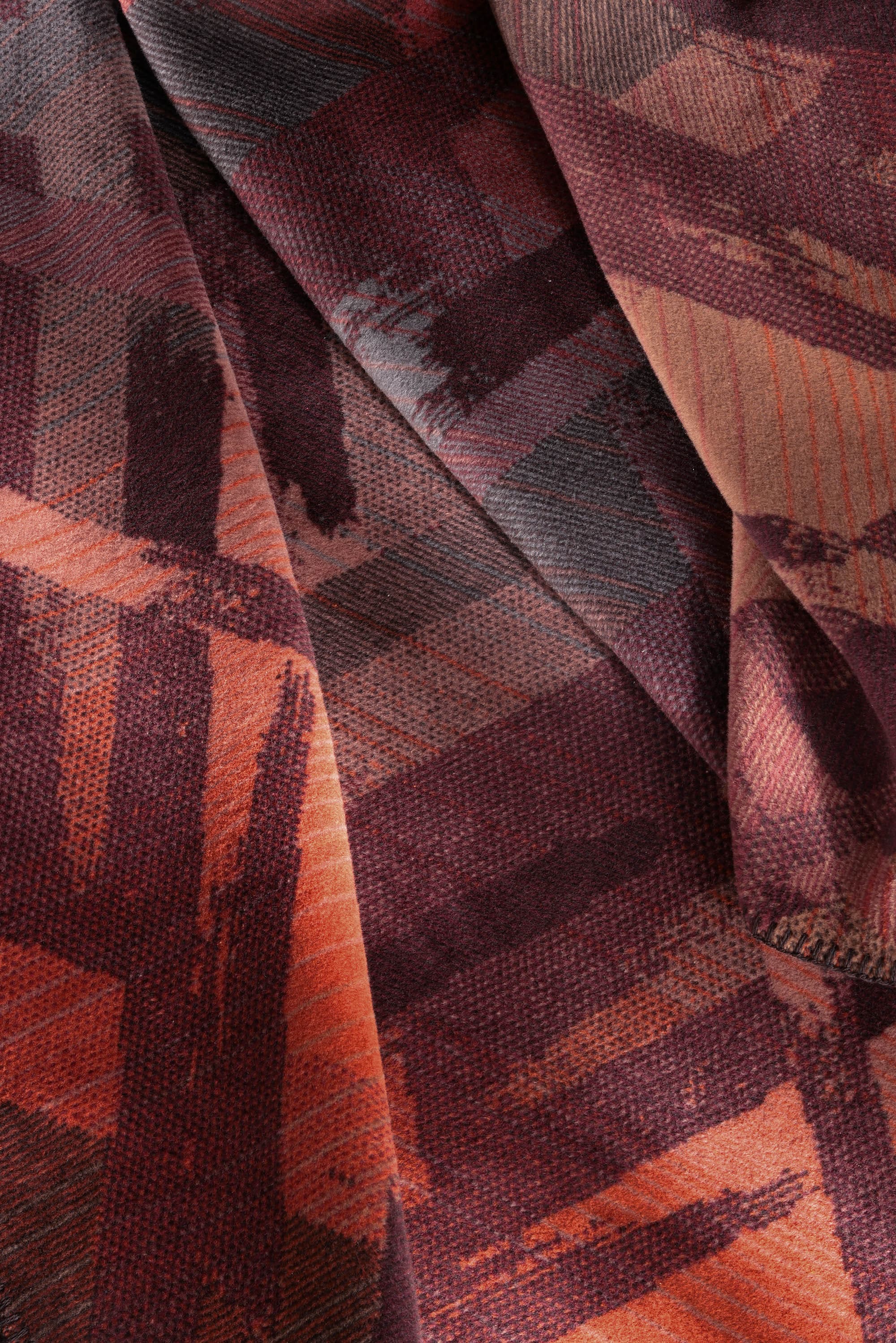 Biederlack Wohndecke »Garnet Glow mit geketteltem Zierstich« Made in Germany