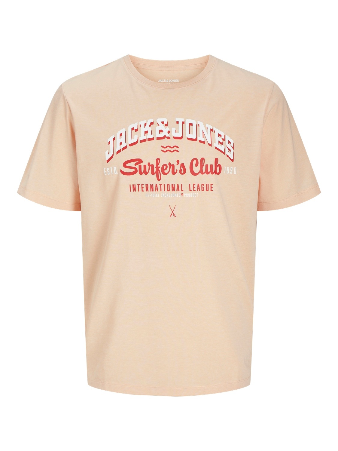 Jack & Jones Rundhalsshirt »JJELOGO TEE SS O-NECK 2 COL SS25 SN« mit Logo Print